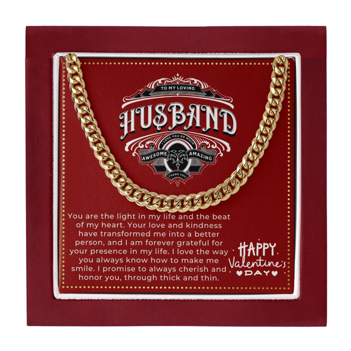 JGF Jewelry Gifts for Family Valentines Day Gifts For Him Husband Necklace