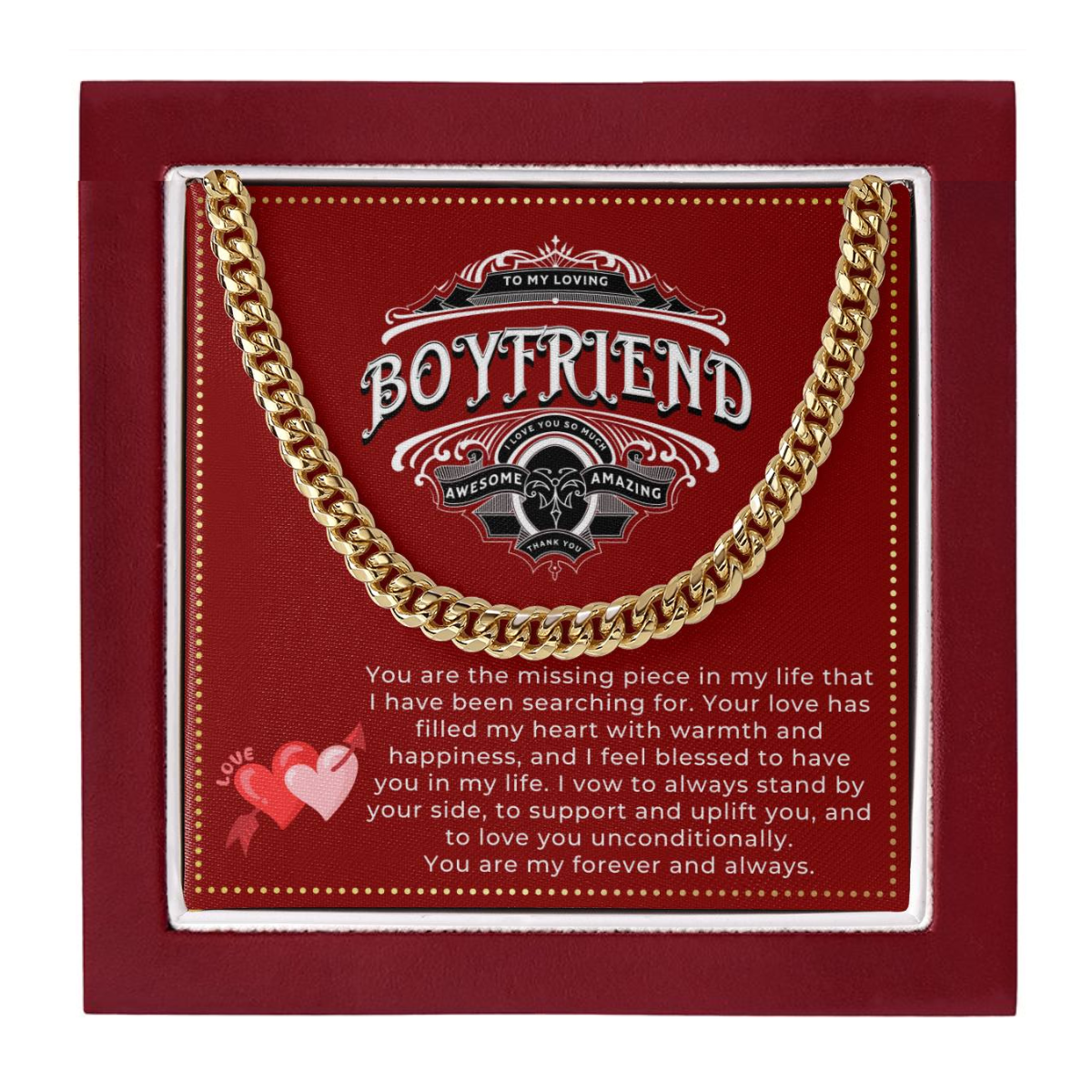 JGF Jewelry Gifts for Family Valentine's Day Gifts For My BF Boyfriend