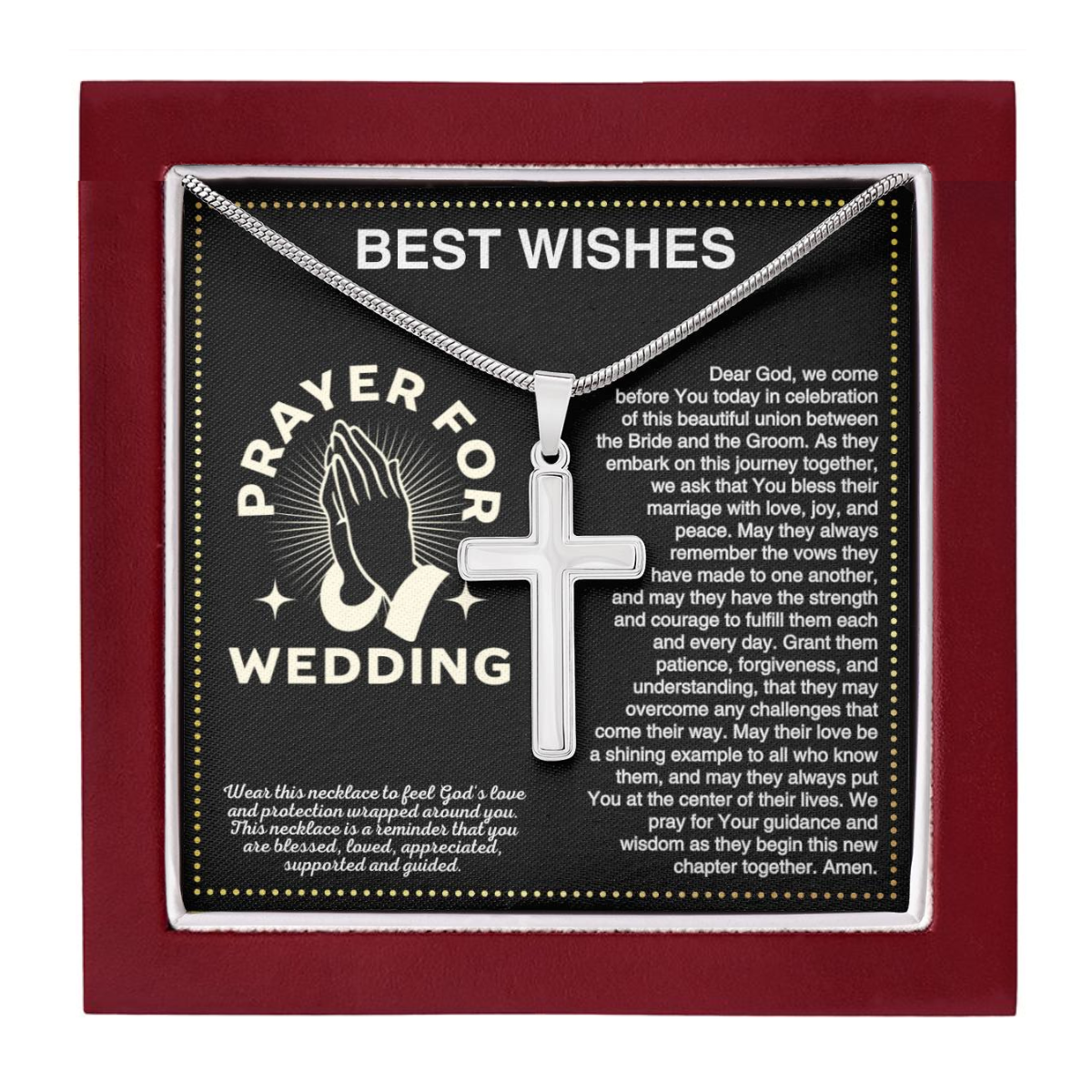 JGF Jewelry Gifts for Family 25th Wedding Gifts For Couple Religious Prayer