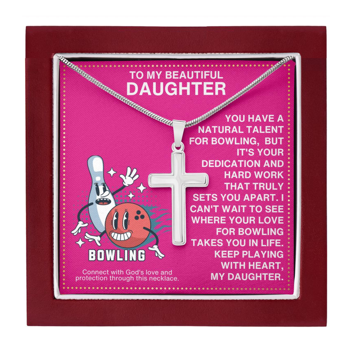 JGF Jewelry Gifts for Family Bowling Necklaces For Girls