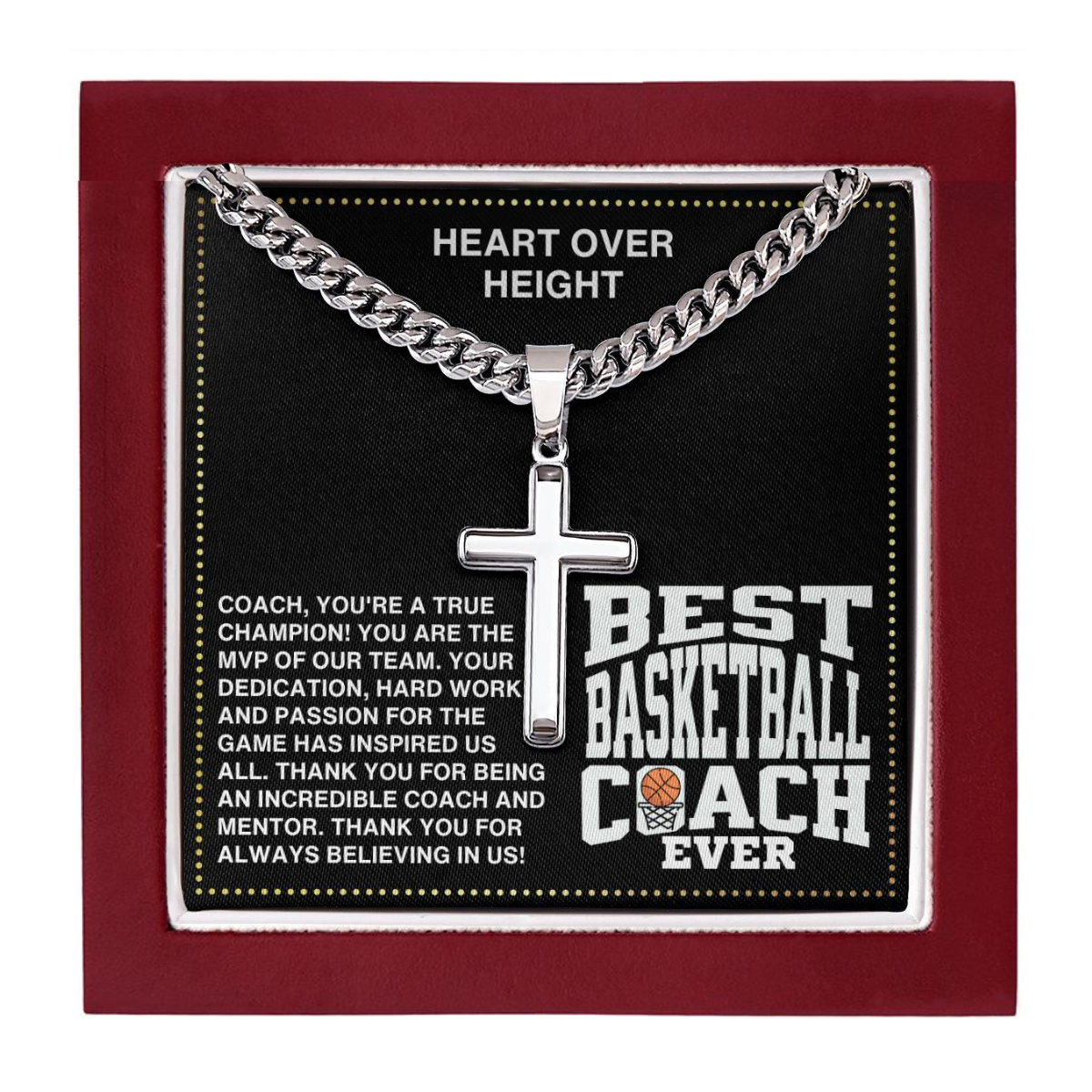 JGF Jewelry Gifts for Family Basketball Necklace For Boys Men