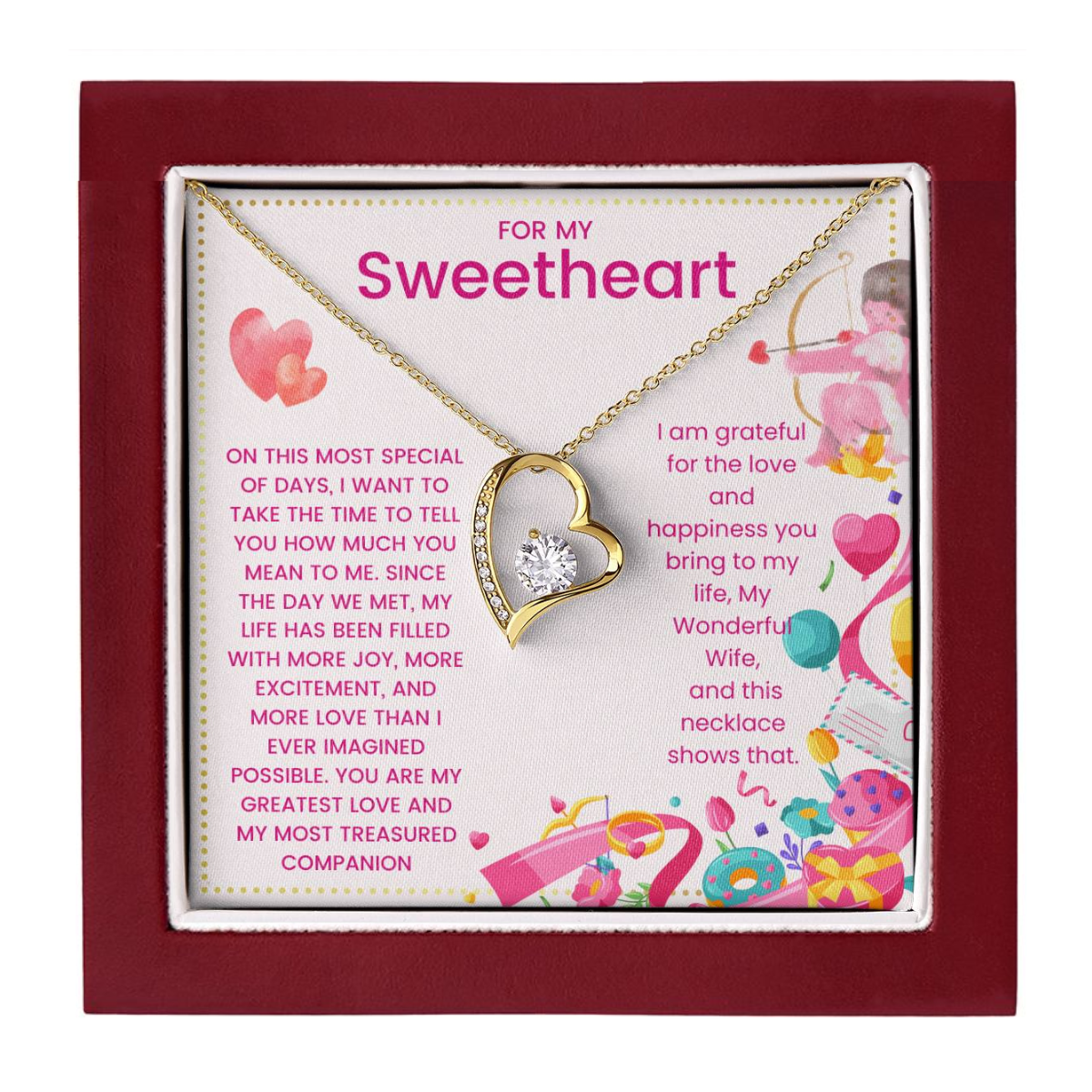 JGF Jewelry Gifts for Family Will You Be My Valentine Card for Sweetheart