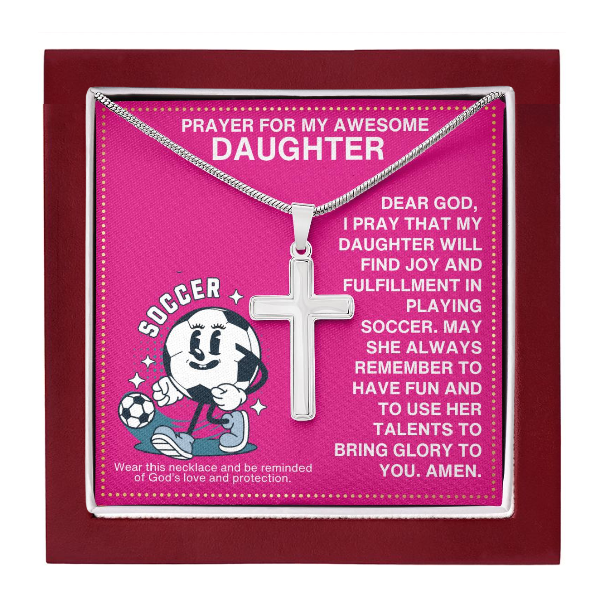 JGF Jewelry Gifts for Family Girls Soccer Necklace Ages 8-12