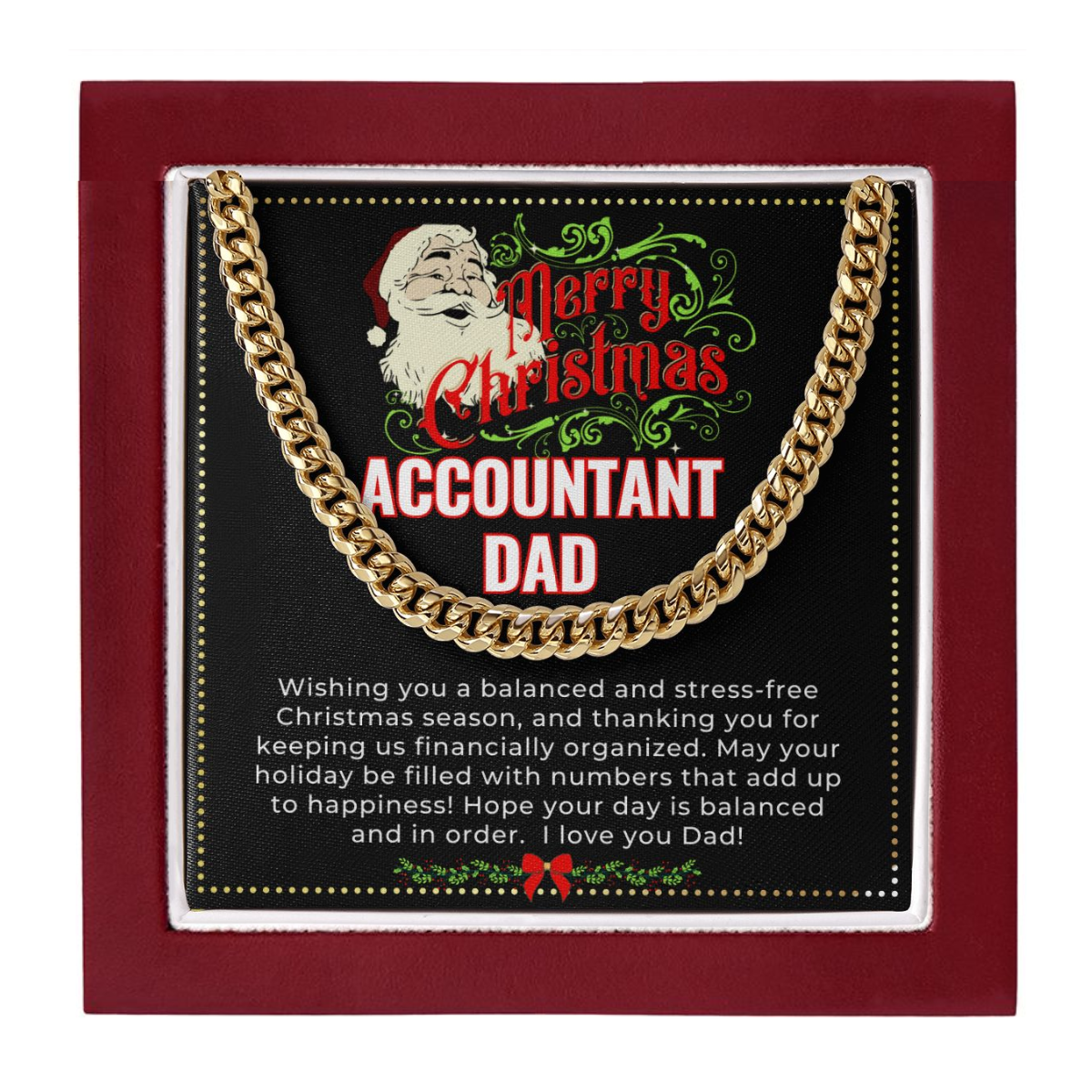 JGF Jewelry Gifts for Family | Dad Gifts Accountant | Really Awesome Christmas Necklace Gifts Ideas For Daddy