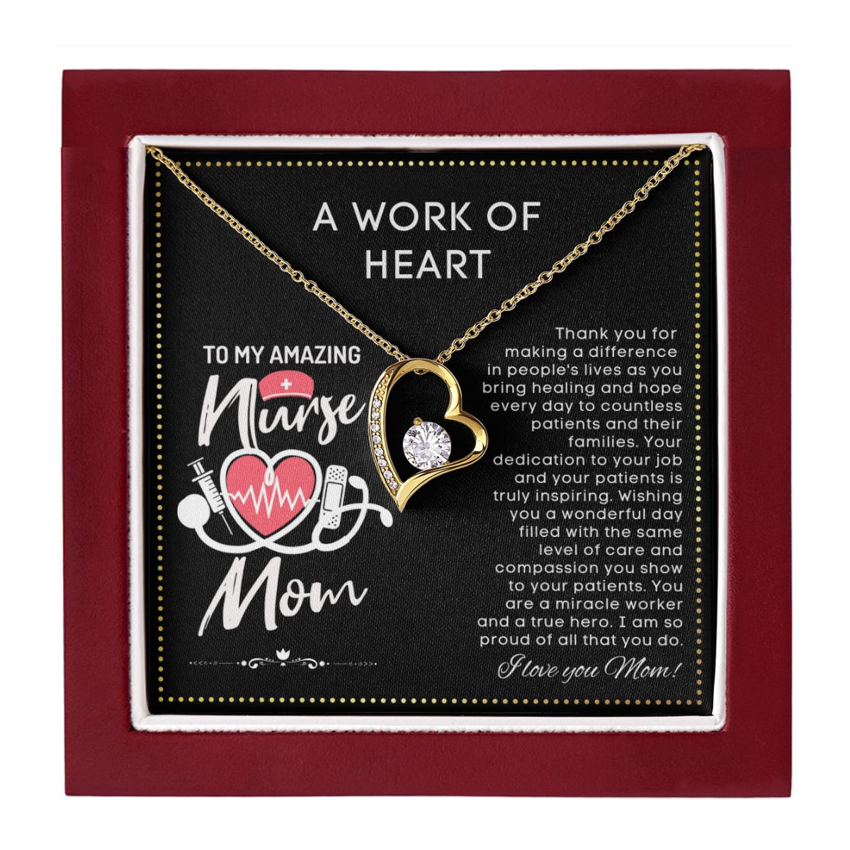 JGF Jewelry Gifts for Family | My Mommy Is A Nurse | Baby Shower Gift For Mom Who Is A Nurse Necklace Jewelry