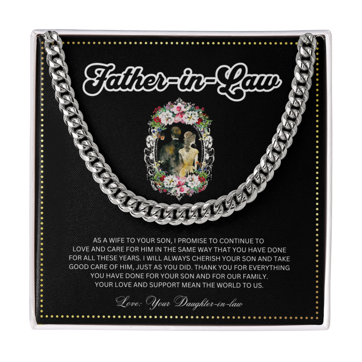 JGF Jewelry Gifts for Family | Father In Law Gift From Daughter In Law Day Of Wedding Gifts