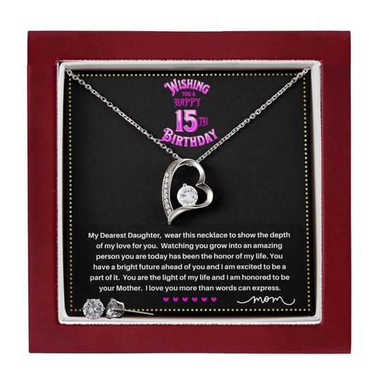 JGF Jewelry Gifts for Family | 15 Year Old Teenage Girl Birthday Gift Ideas | Heart Shaped Pendant Necklace Sterling Silver
