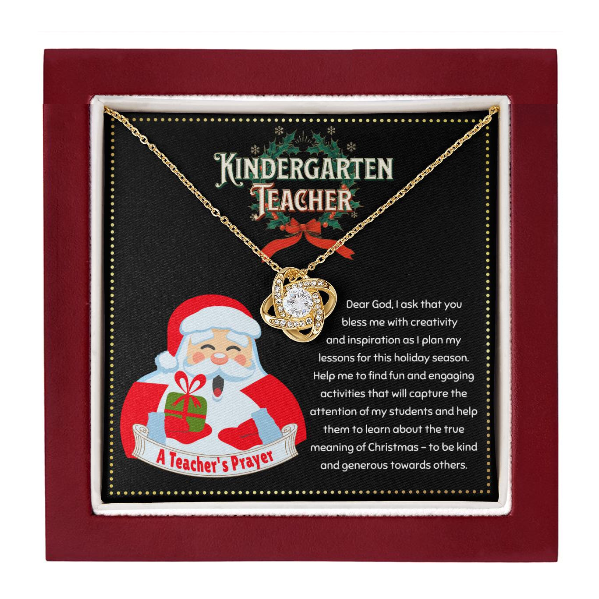 JGF Jewelry Gifts for Family Christmas Gifts For Teacher Last Day Overnight Cat Lover A Prayer For Teachers