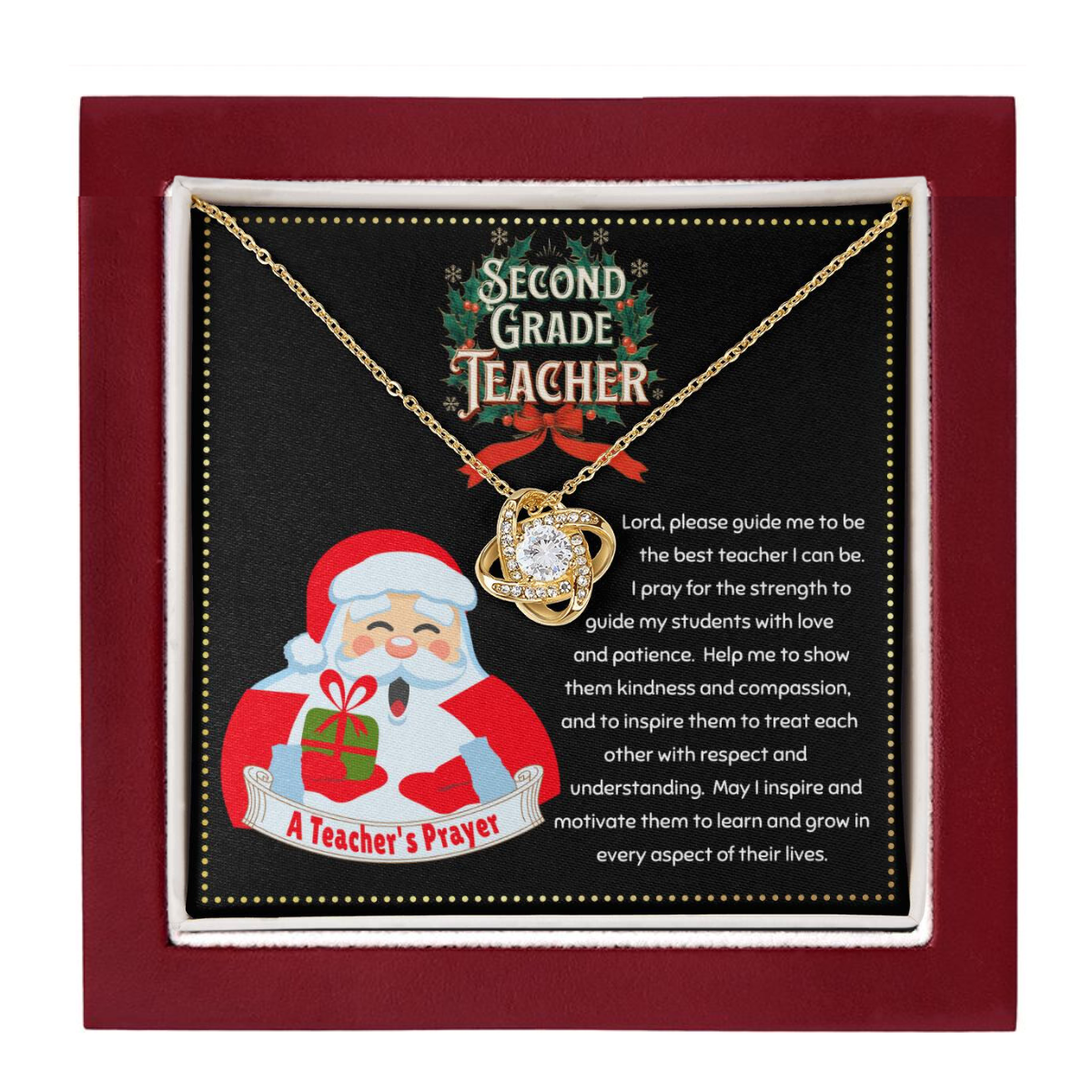 JGF Jewelry Gifts for Family Second 2nd Grade Teacher Appreciation Retirement Gifts