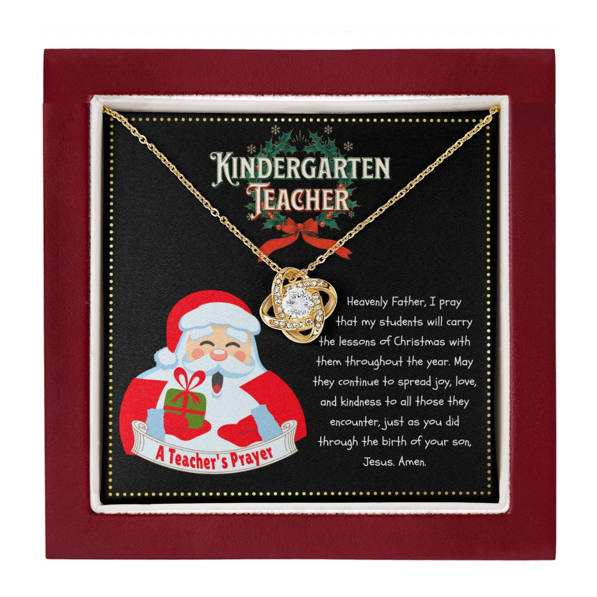 JGF Jewelry Gifts for Family Kindergarten Cat Lover Teacher Christmas Must Haves Gifts I Teach Tiny Humans