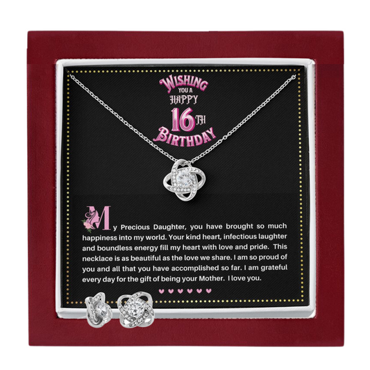 JGF Jewelry Gifts for Family | 16th Birthday Gifts For Girls Sweet 16 | Daughter Gift From Mom Necklace Sterling Silver