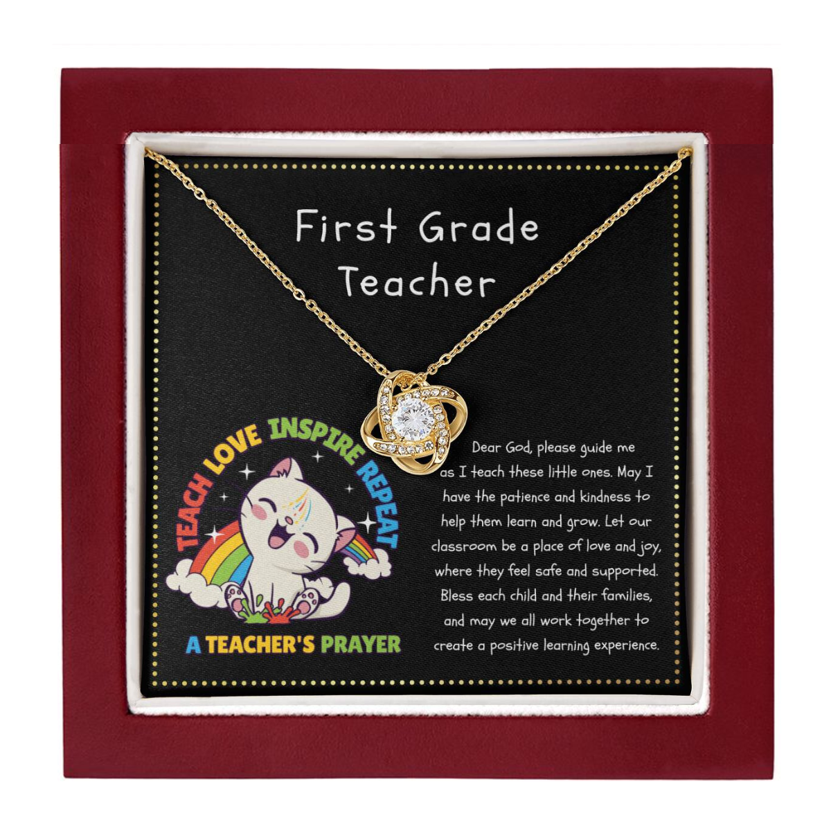 JGF Jewelry Gifts for Family First Grade Classroom Essentials A Prayer For Teachers 1st Mush Haves