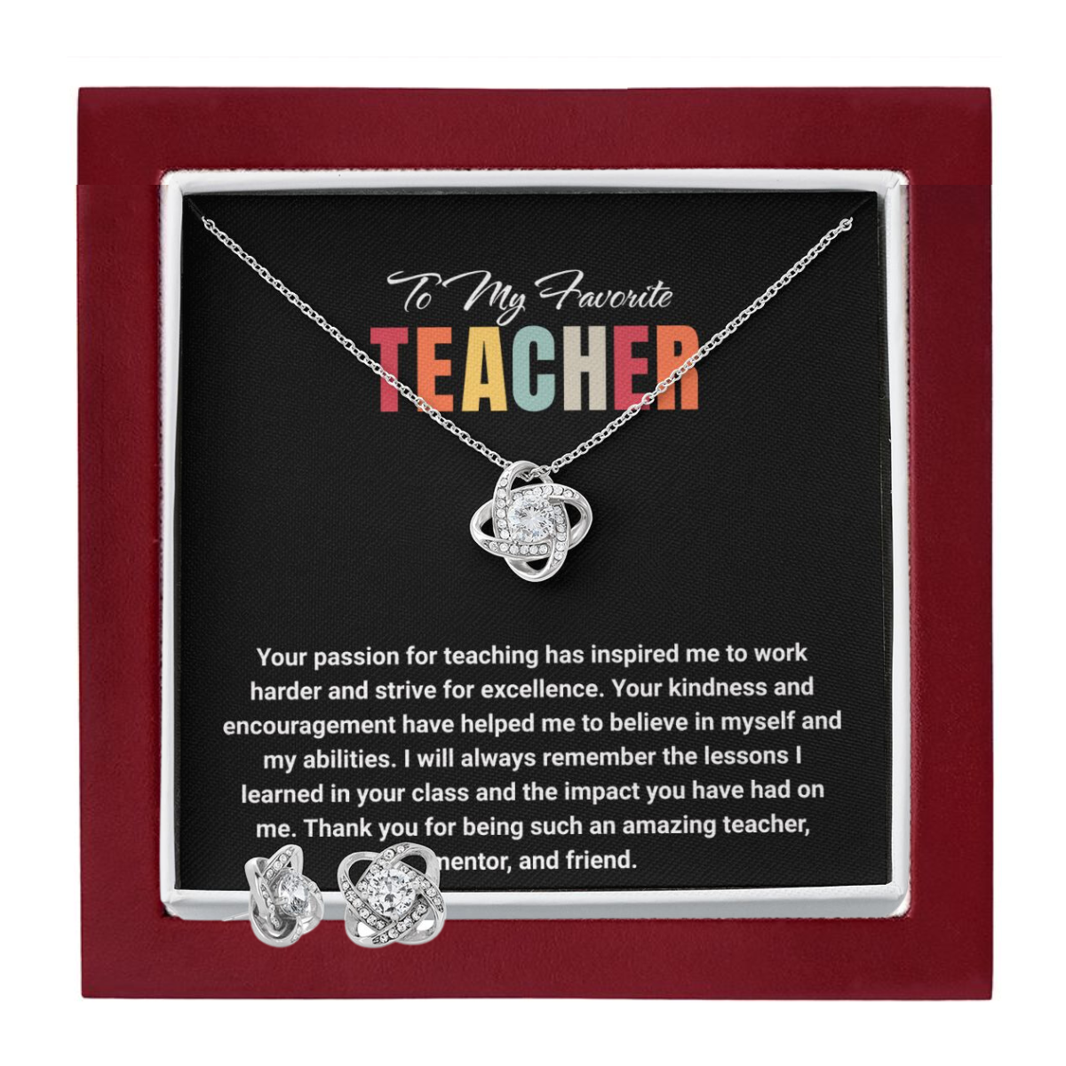 JGF Jewelry Gifts for Family: Jewelry Appreciation Necklace Jewelry Gift Set for Teachers Leaving for New Job