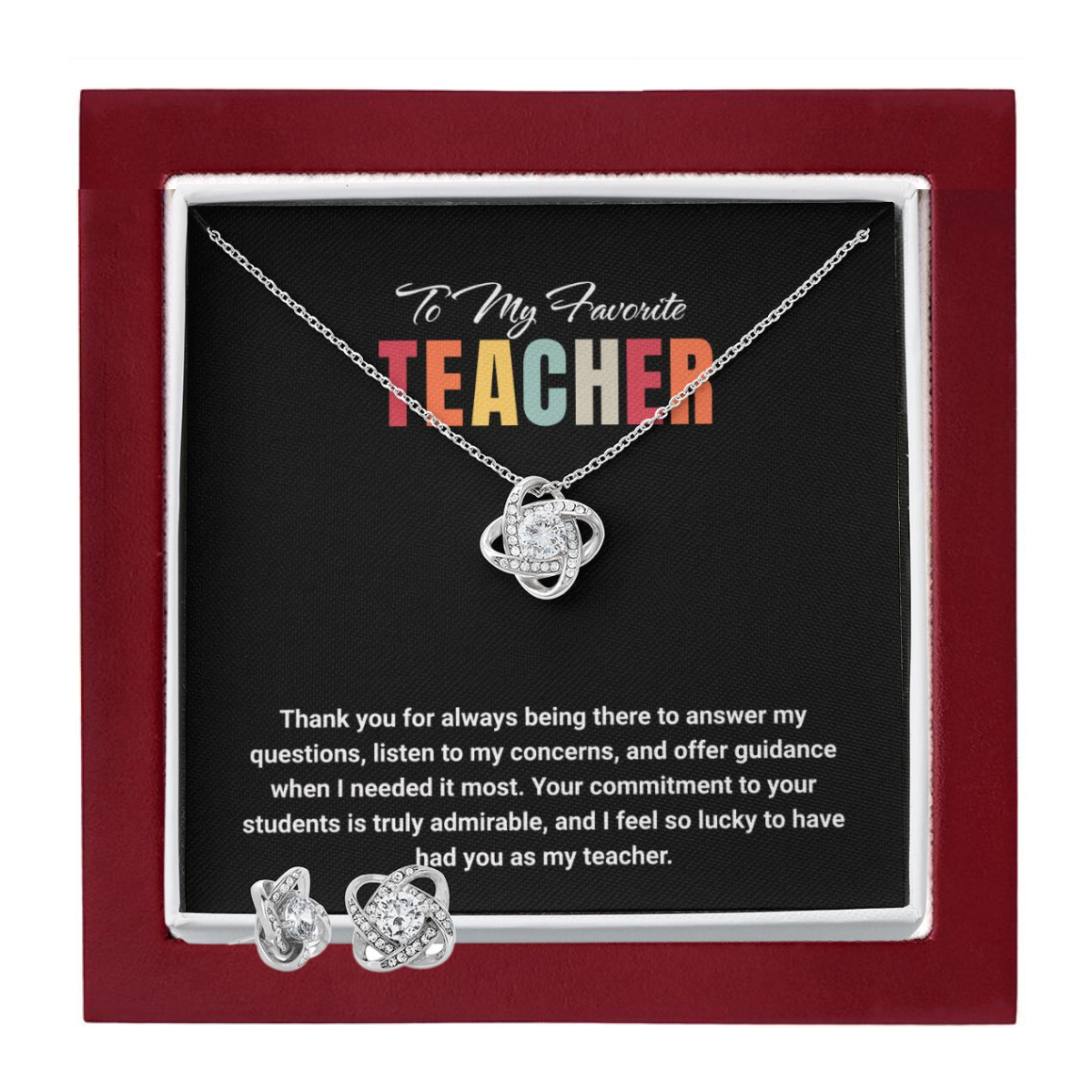 JGF Jewelry Gifts for Family: Stainless Steel Round Clear Cubic Zirconia Stud Earrings and Necklace Gift Ideas for Teachers