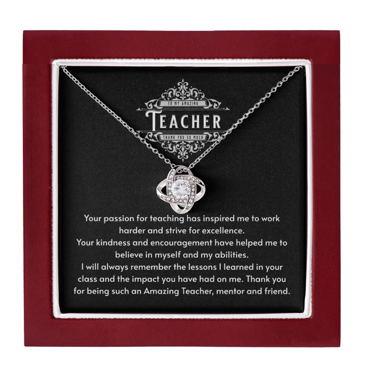 JGF Jewelry Gifts for Family Cubic Zirconia Crystal Necklace Jewelry GITS for Last Day of School for Teachers