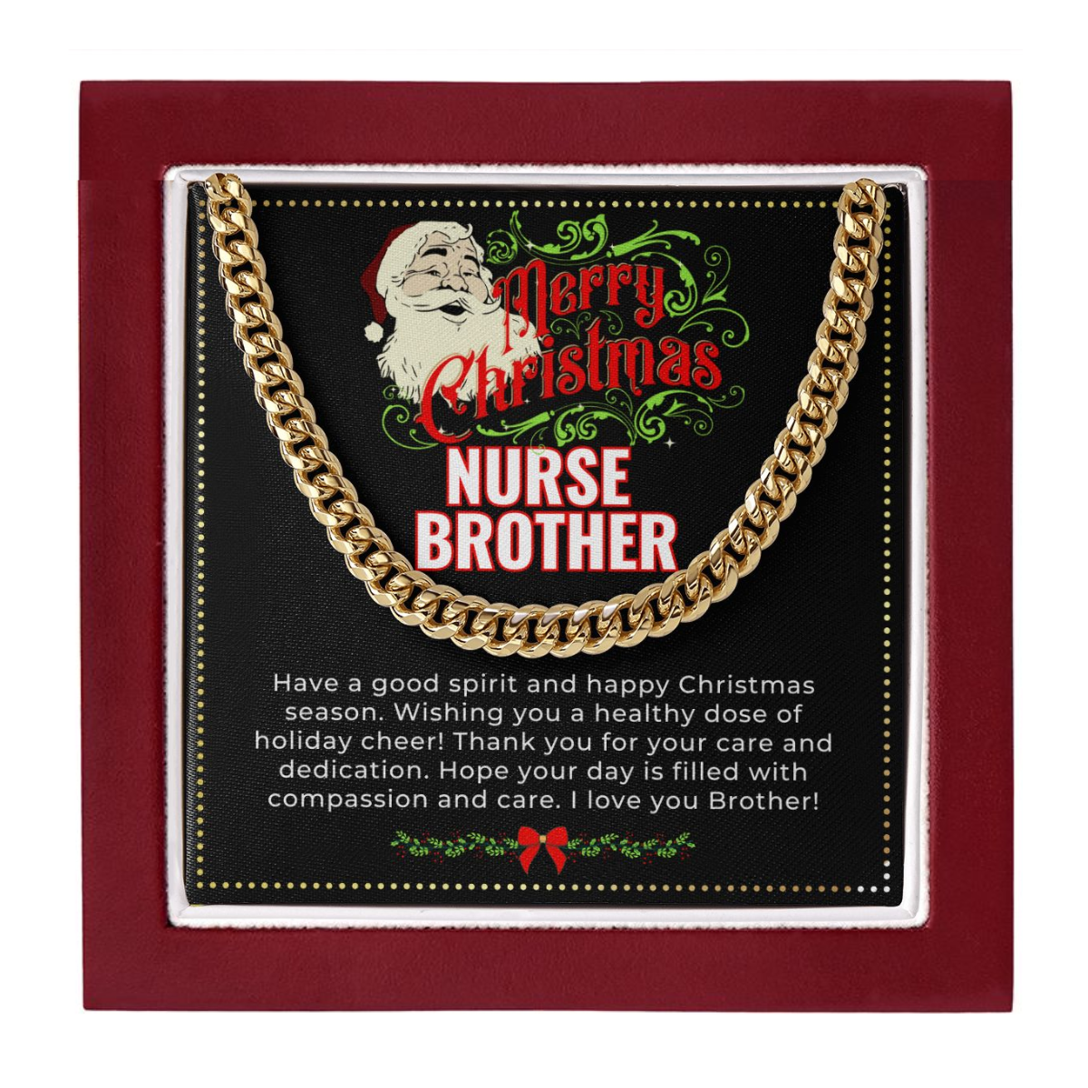 JGF Jewelry Gifts for Family | My Favorite Big Brother Is A Nurse | Christmas Gifts Presents For Adult Brother
