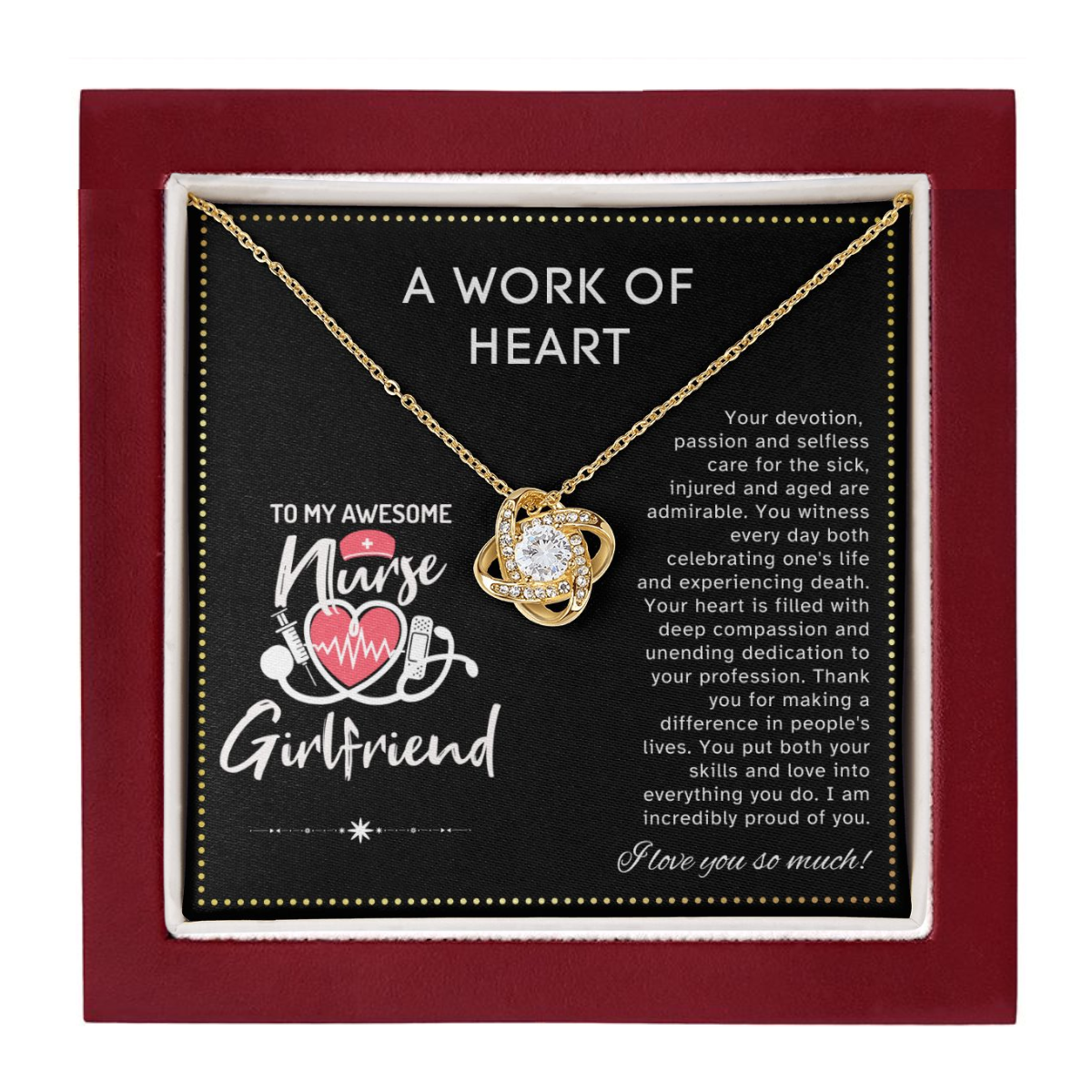 JGF Jewelry Gifts for Family | My Girlfriend Is My Nurse | LPN Nurses Week Gifts For Girlfriend
