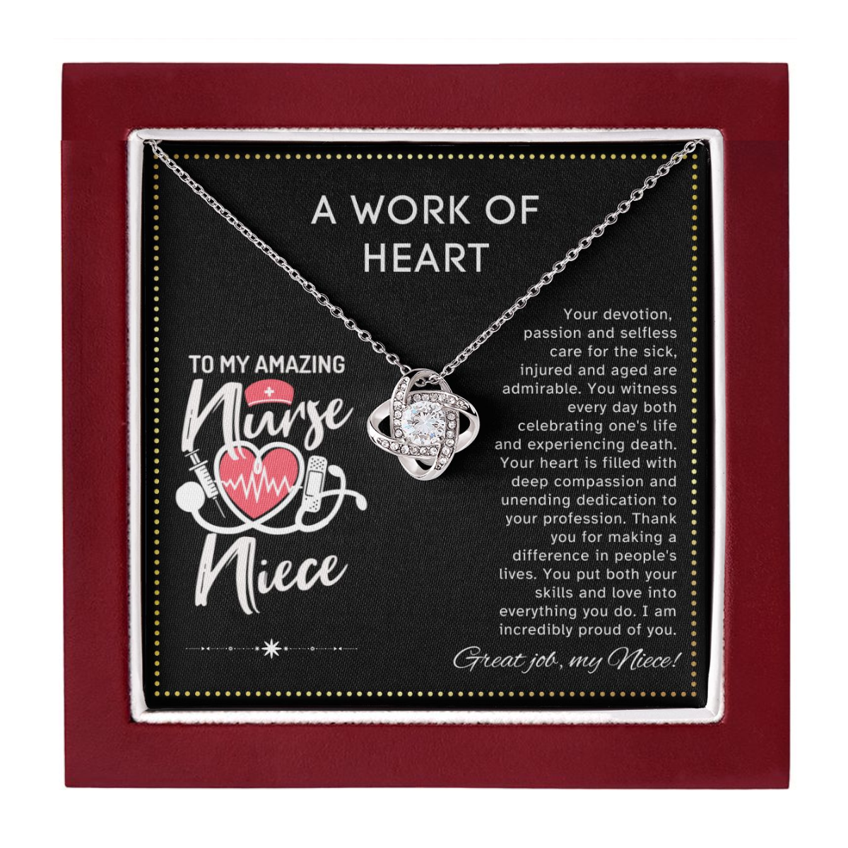 JGF Jewelry Gifts for Family | My Niece Is A Nurse | Birthday Gift For Niece Adult From Aunt And Uncle