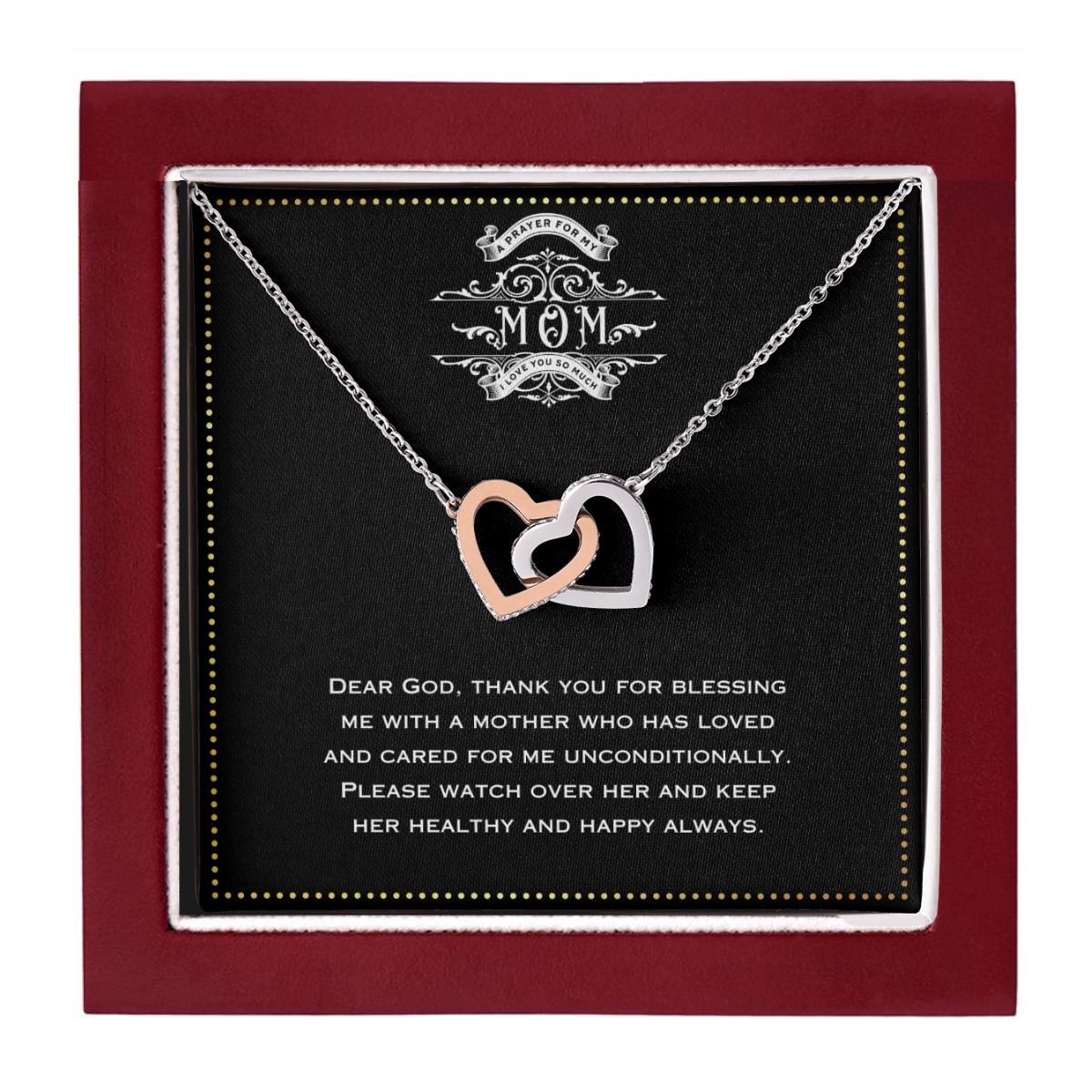 JGF Jewelry Gifts for Family - A Mother'S Love Has No End Necklace With Special Message Card From Daughter And Son In Law