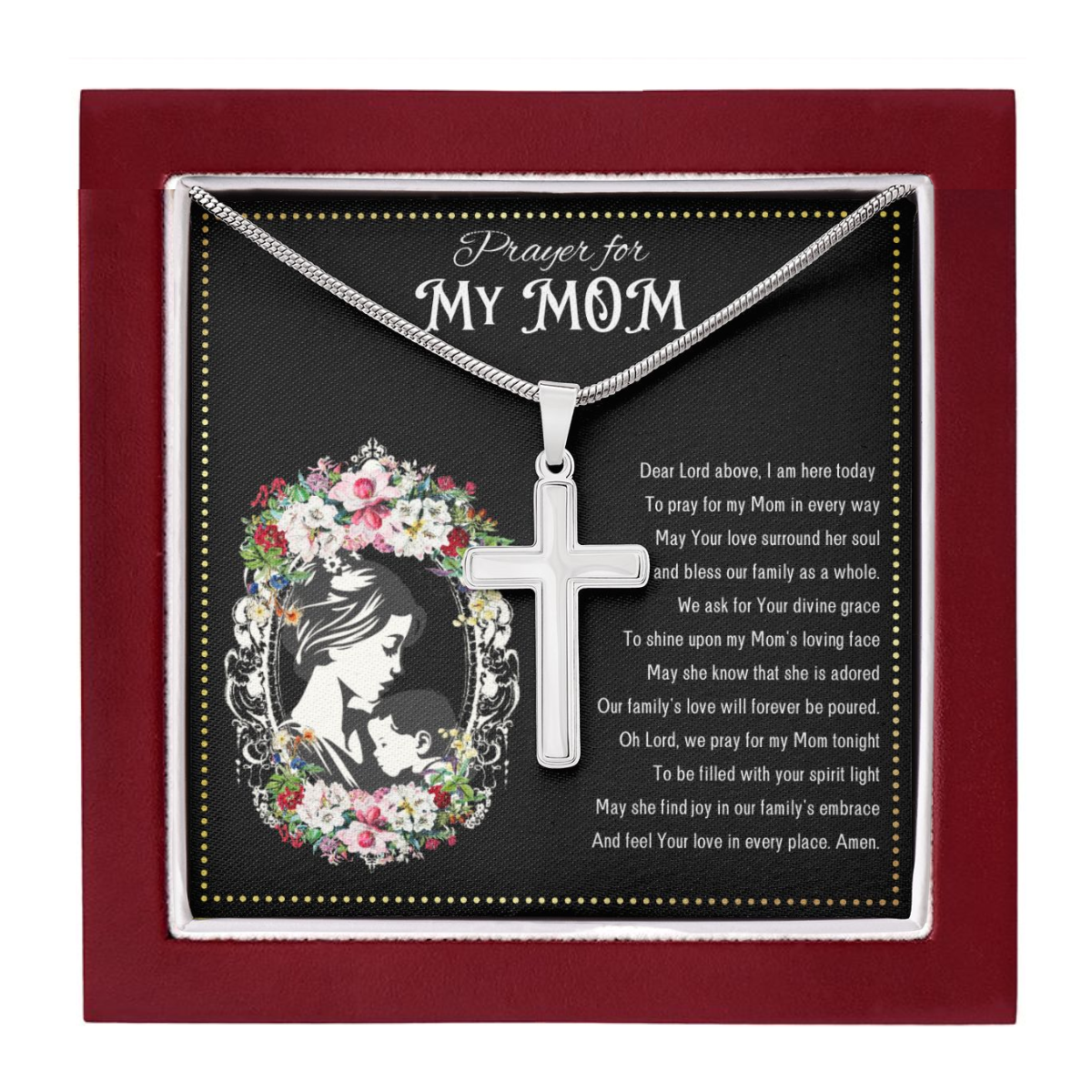 JGF Jewelry Gifts for Family | Prayer For My Mom From Daughter | I Love You Mom Gifts From Daughter