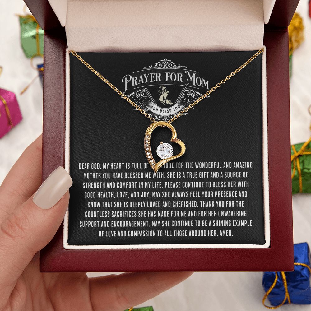 JGF Jewelry Gifts For Family Prayer For My Mom From Daughter One Heart Necklace
