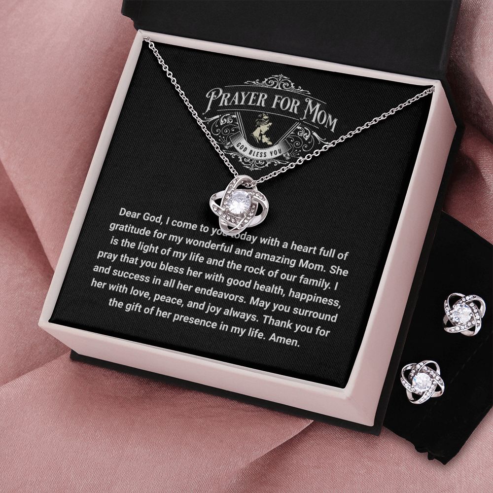 JGF Jewelry Gifts for Family: Sterling Silver Cubic Zirconia Necklace and Earring Set for Women | Happy Mother's Day Gifts