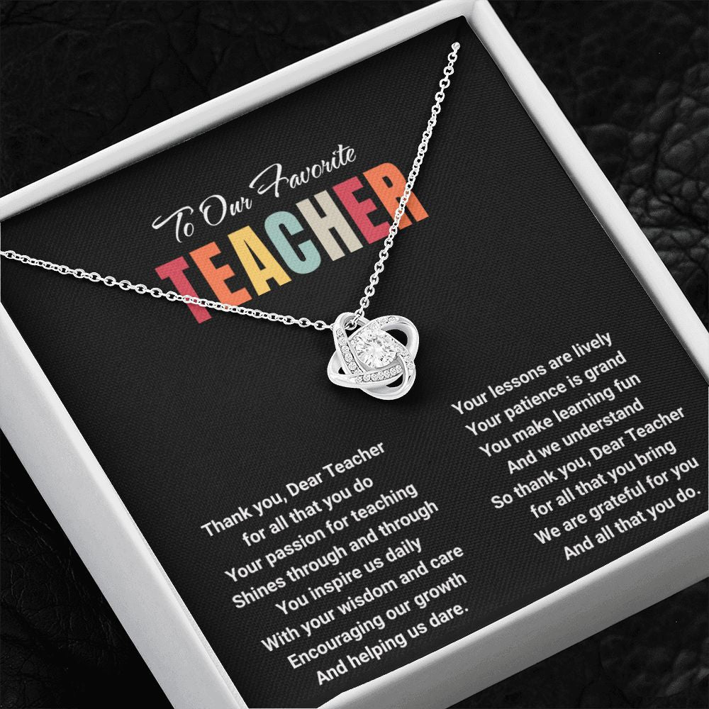 JGF Jewelry Gifts for Family: Cubic Zirconia Crystal Drop Necklace Jewelry Gift for Teachers from Students