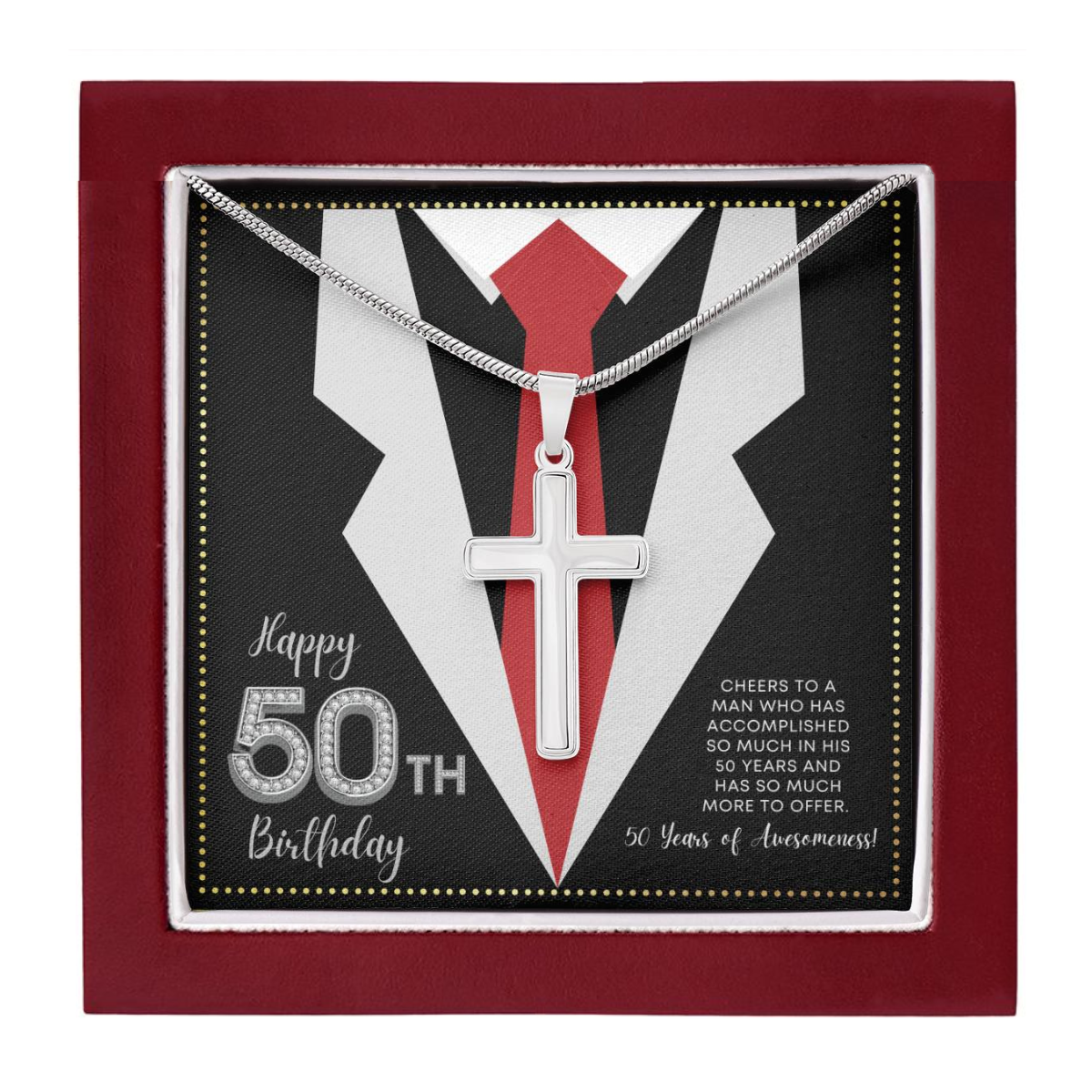 JGF Jewelry Gifts for Family 50th Birthday Card for Men