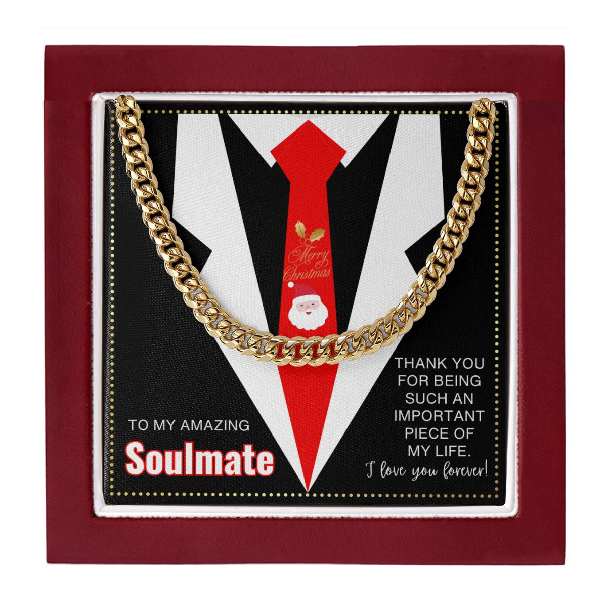 JGF Jewelry Gifts for Family Sterling Silver Necklace Chain Gifts For My Soulmate