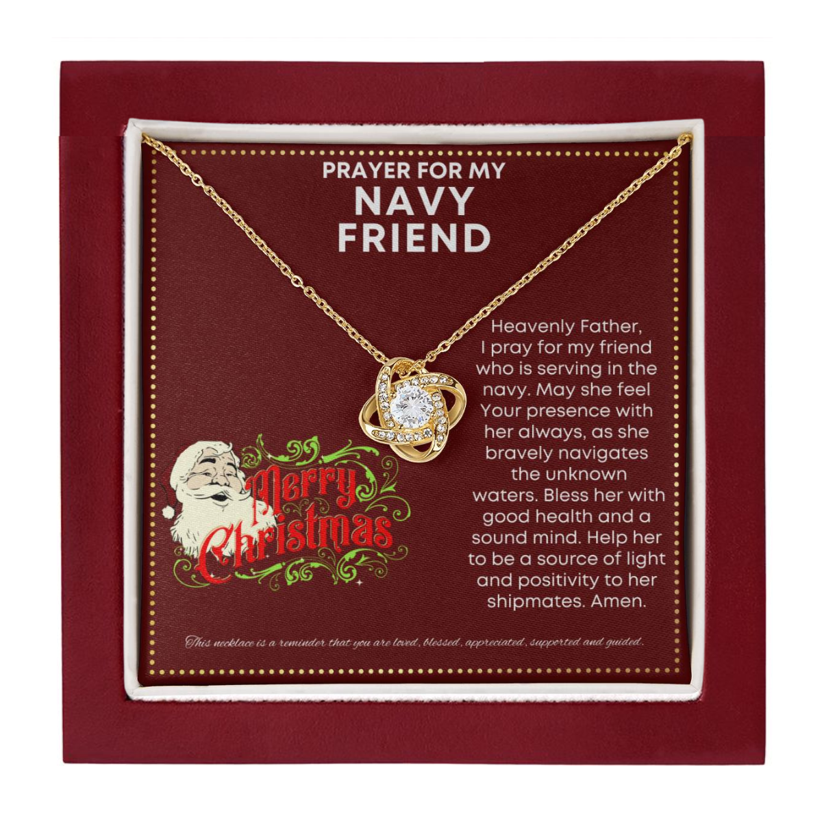 JGF Jewelry Gifts for Family My Friend Is A US Navy Heart Necklace Present