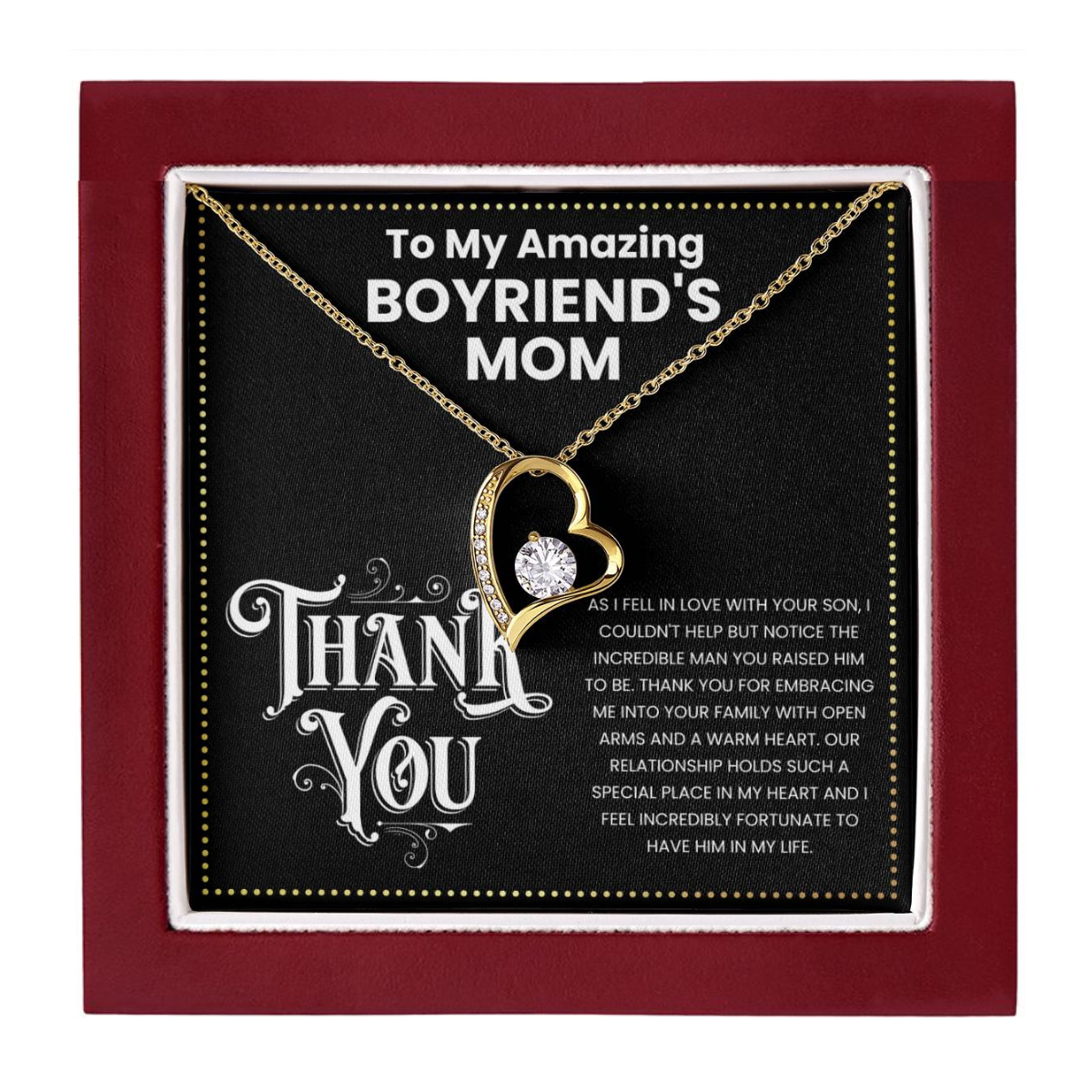 JGF Jewelry Gifts for Family Appreciation Gifts for My Boyfriend's Mom