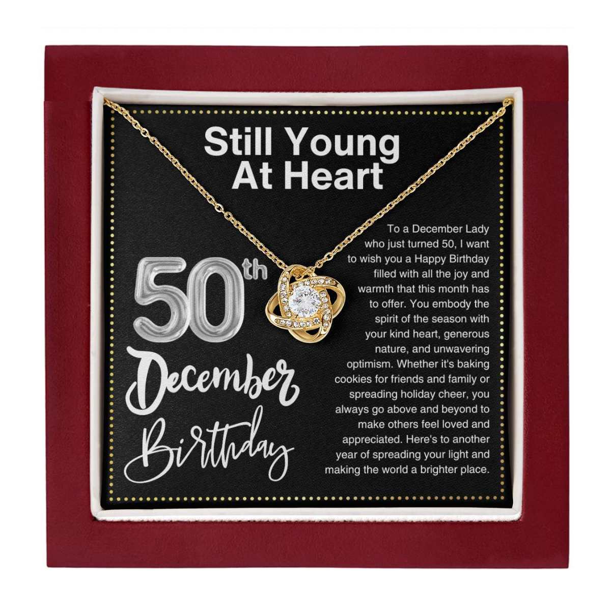 JGF Jewelry Gifts for Family 50 Year Old Birthday Gifts December