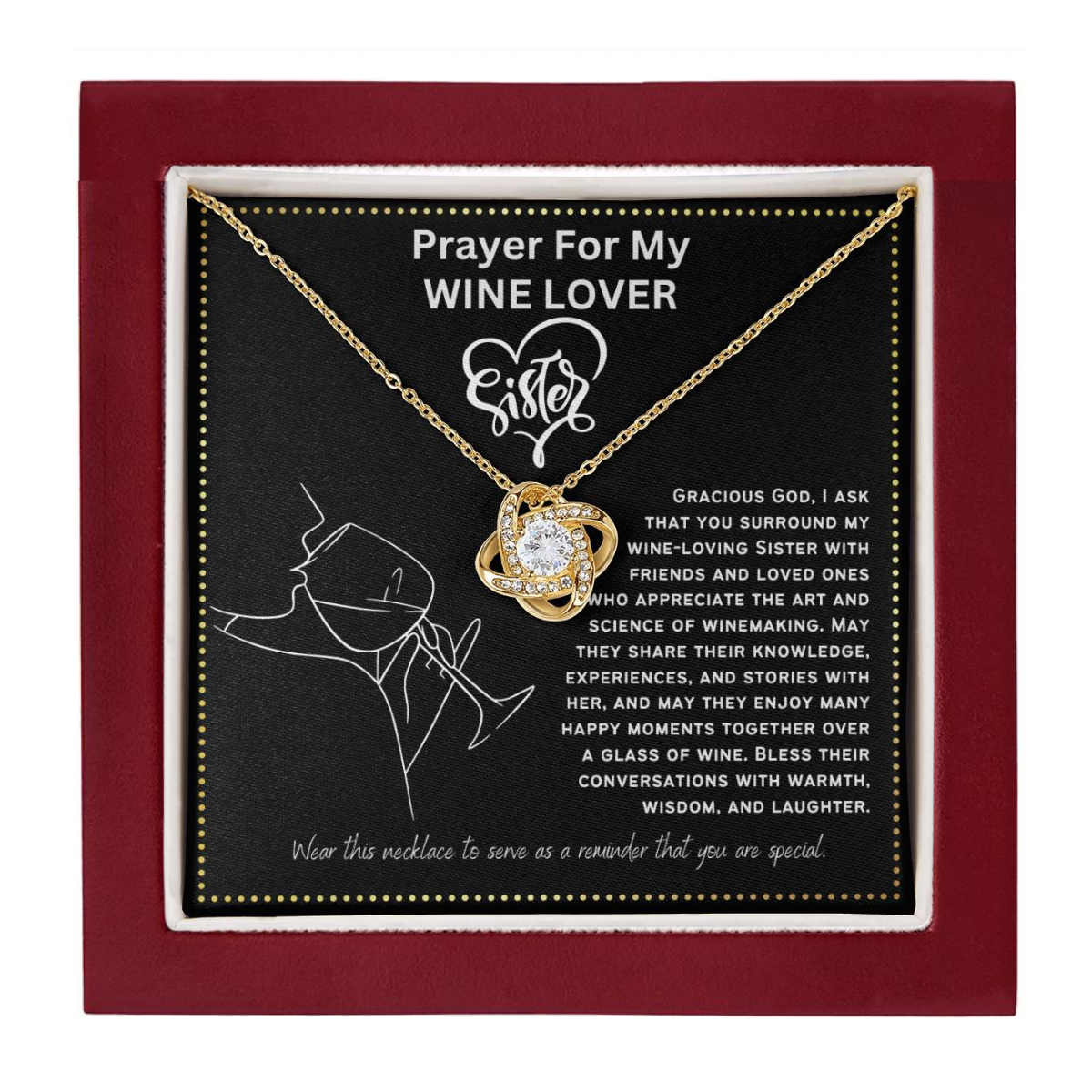 JGF Jewelry Gifts for Family Wine Lover Birthday Gifts For Women Sister