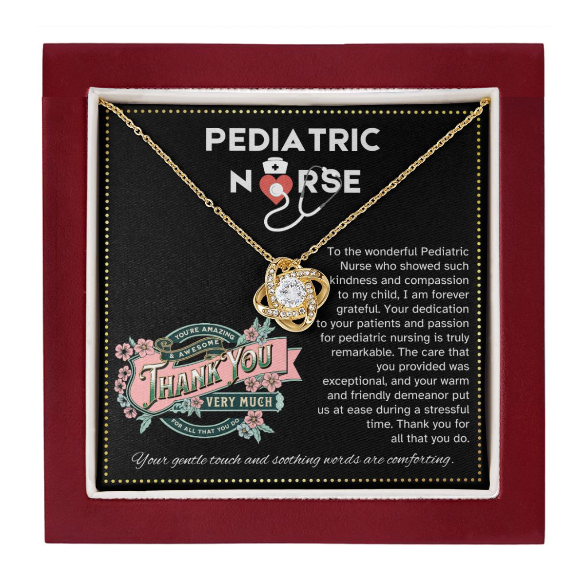 JGF Jewelry Gifts for Family | Thank You For Pediatric Nurse