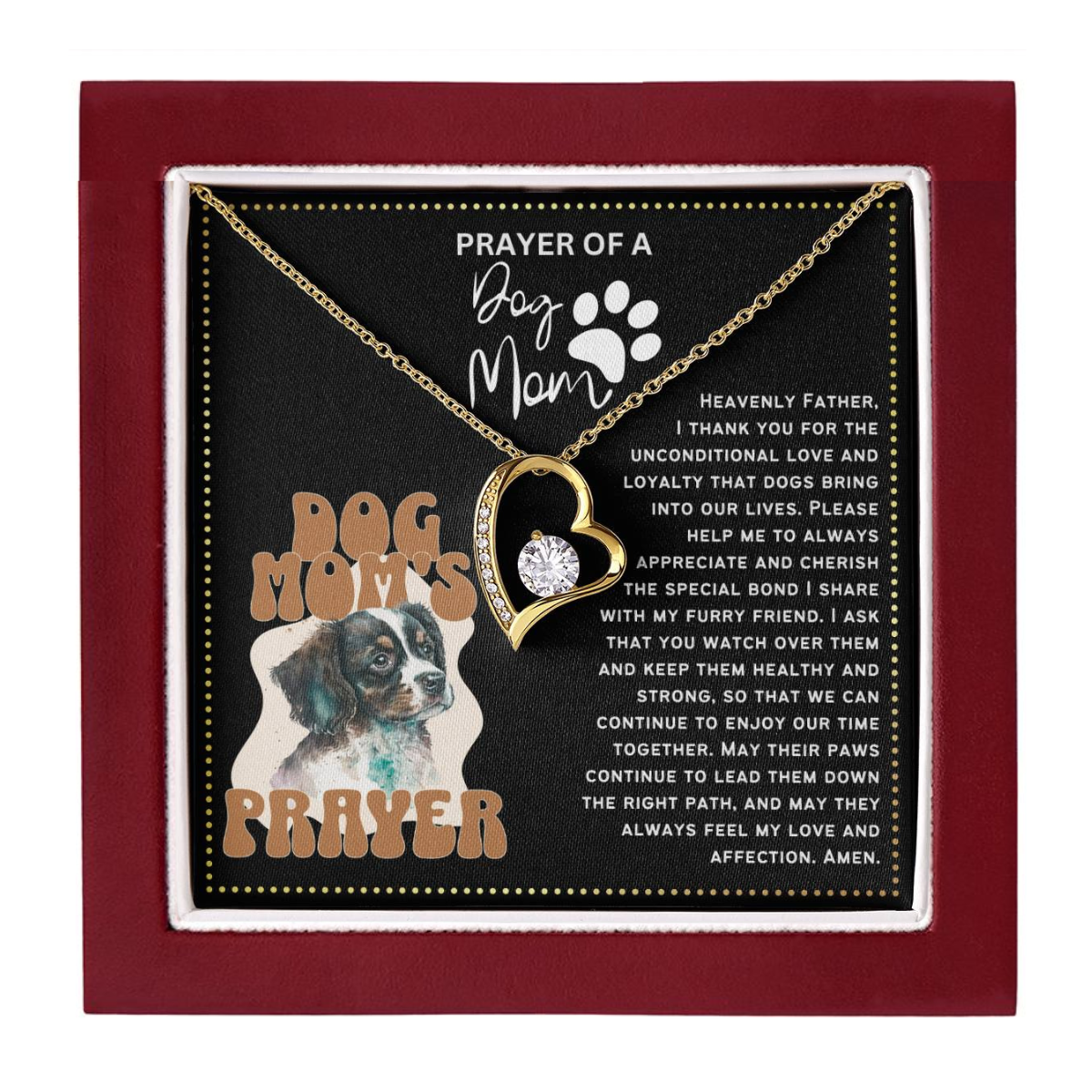 JGF Jewelry Gifts for Family Puppy Paw Necklace Pet Dog Lovers Mom