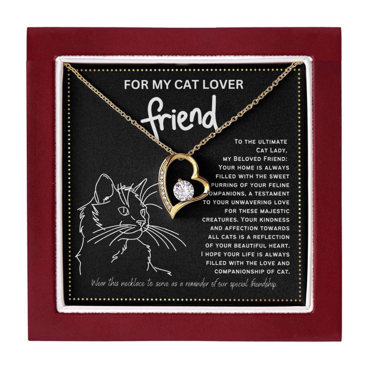 JGF Jewelry Gifts for Family Cat Lover Woman Friend on Friendship Day