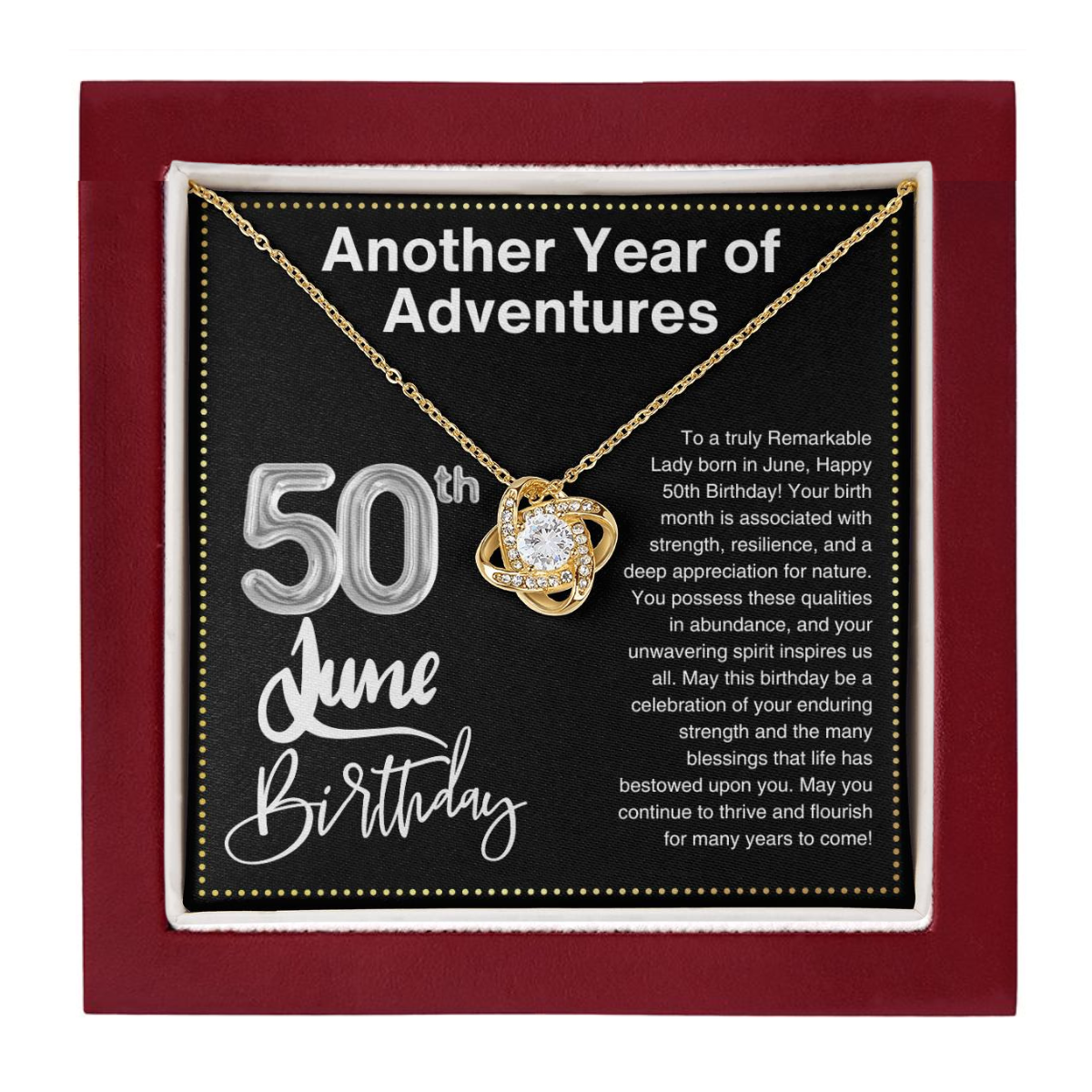 JGF Jewelry Gifts for Family 50th Birthday Gifts For Wife June