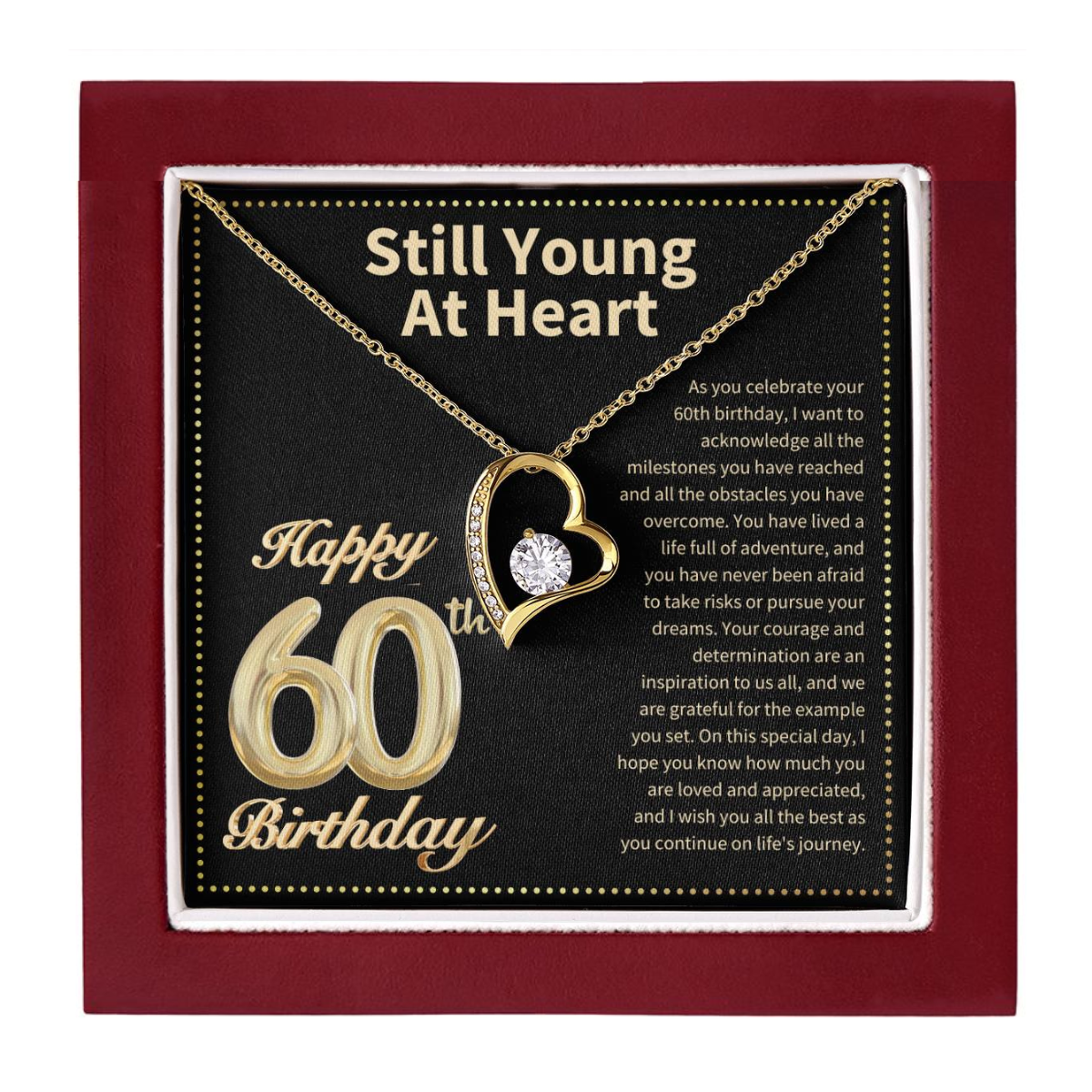 JGF Jewelry Gifts for Family Happy 60th Birthday Card for Women