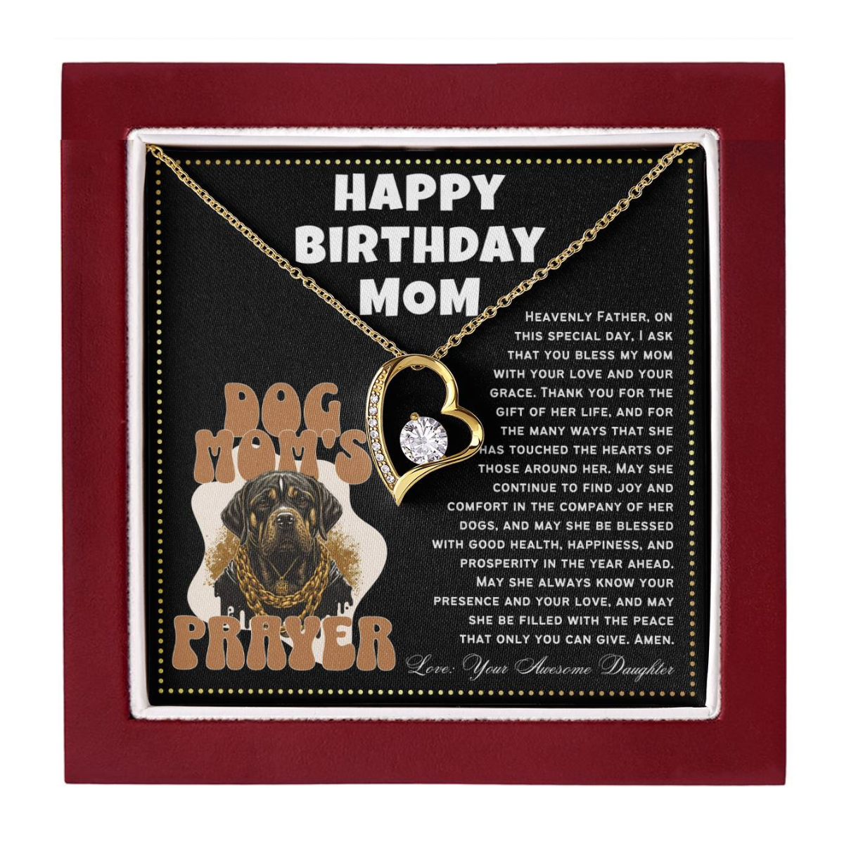 JGF Jewelry Gifts for Family Dog Paw Lover Mom For Mommy's Birthday