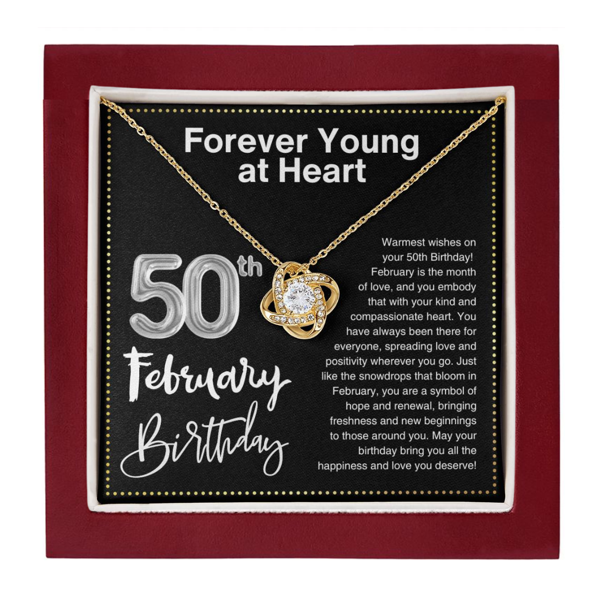 JGF Jewelry Gifts for Family 50th Birthday Gifts For Her February