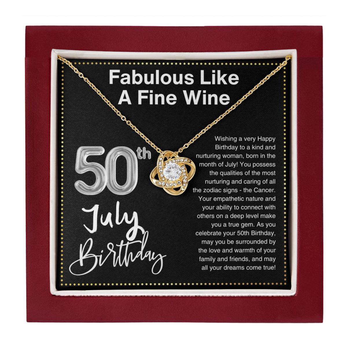 JGF Jewelry Gifts for Family 50th Birthday Gifts For Women July