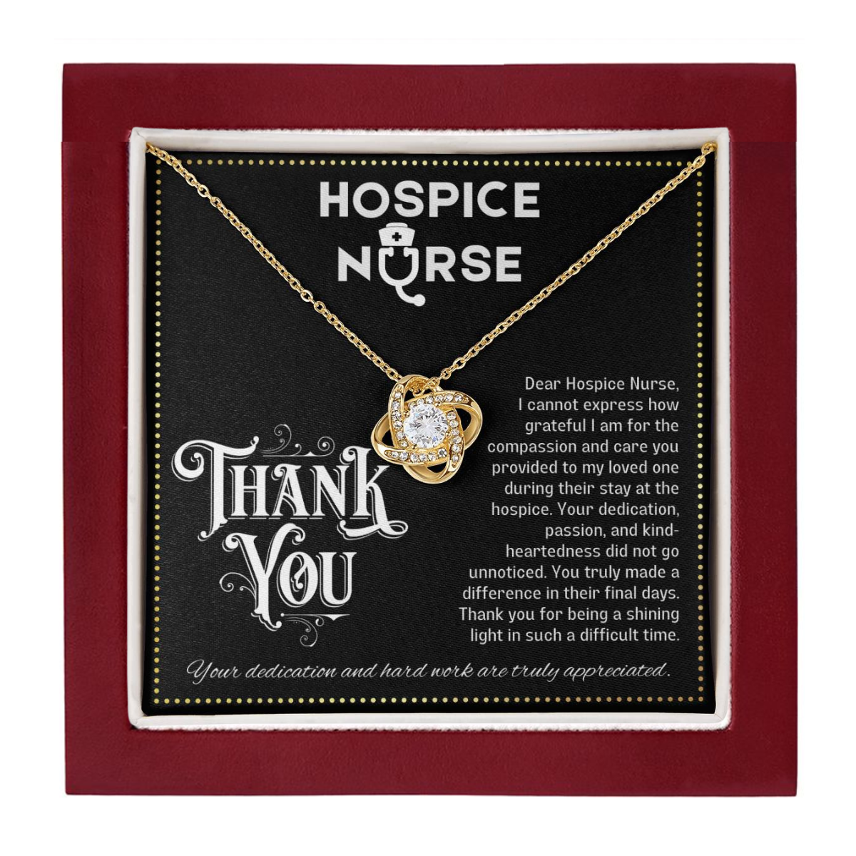 JGF Jewelry Gifts for Family | Thank You Card For Hospice Nurse