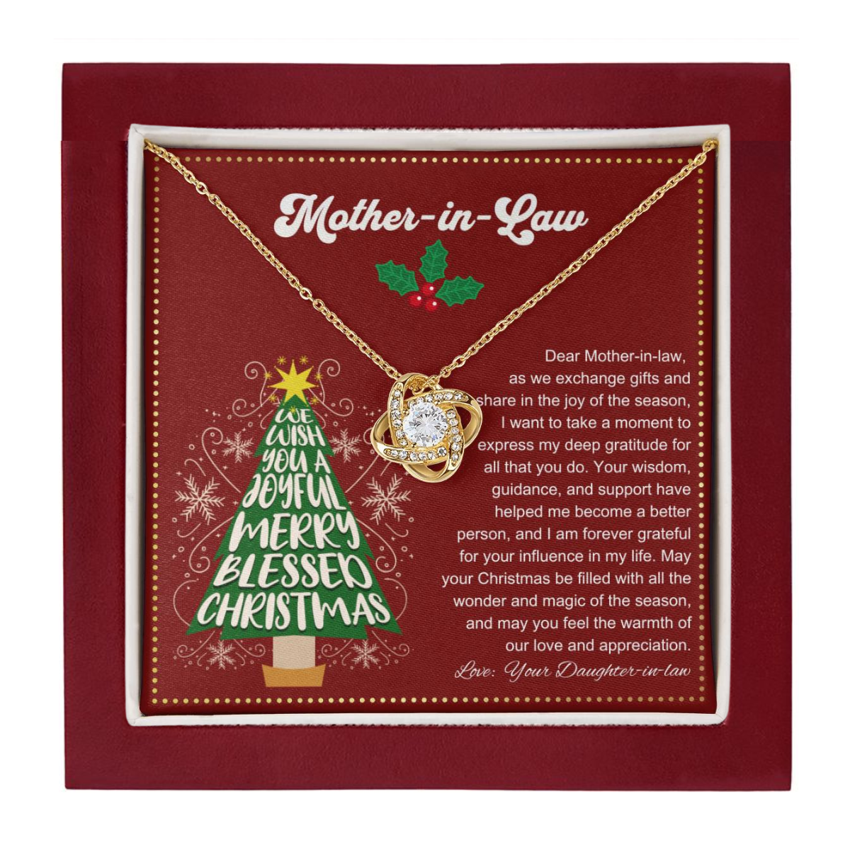 JGF Jewelry Gifts for Family | To My Future Mother In Law Necklace for Christmas