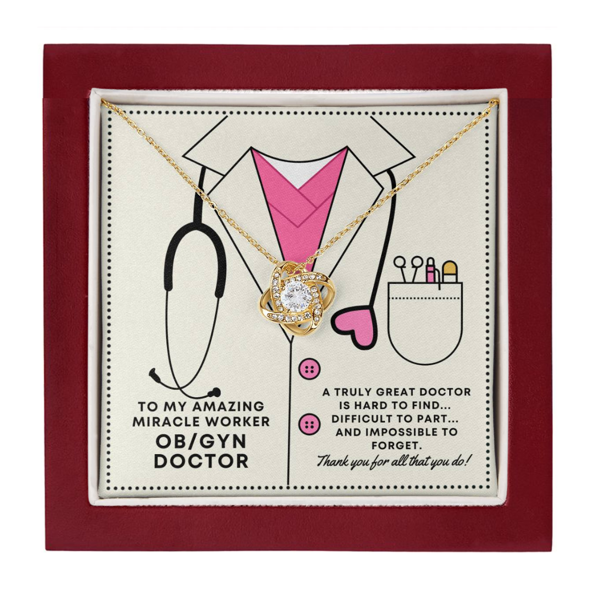 JGF Jewelry Gifts for Family Thank You Gift for OBGyn Doctor