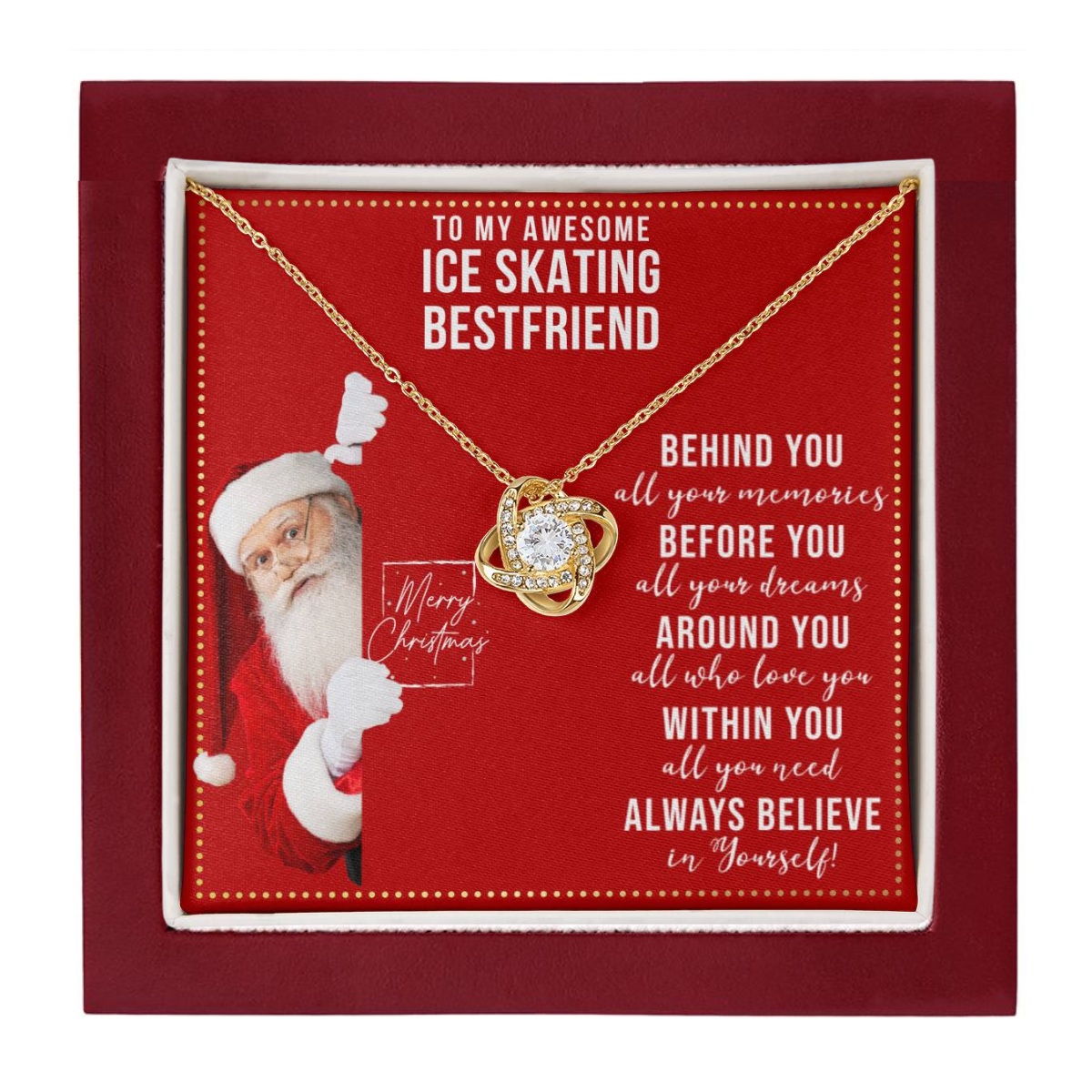 JGF Jewelry Gifts for Family BFF Christmas Stocking Stuffer Ice Skating Best Friend Bestie