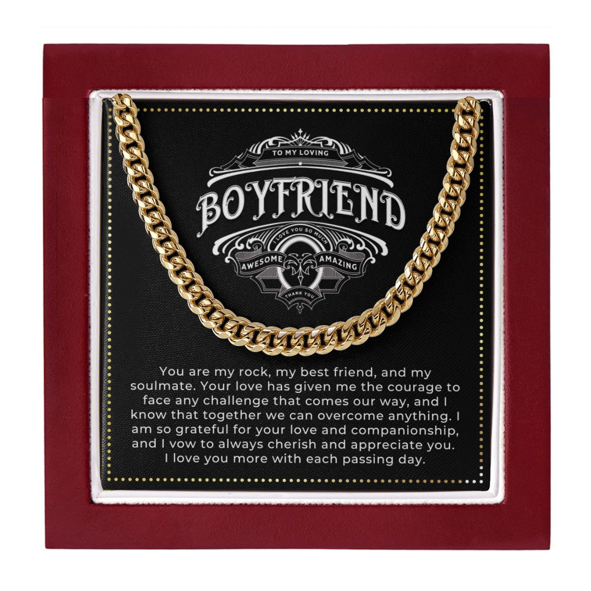 JGF Jewelry Gifts for Family Boyfriend Gifts From Girlfriend Long Distance Military