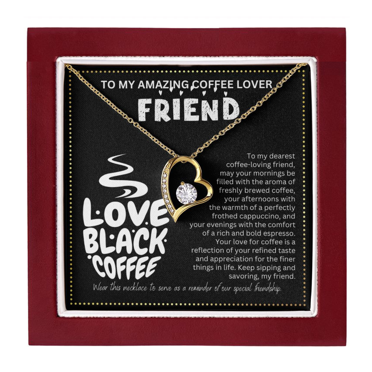 JGF Jewelry Gifts for Family I Like Coffee Hot Just Like My Friend BFF Bestie Lover