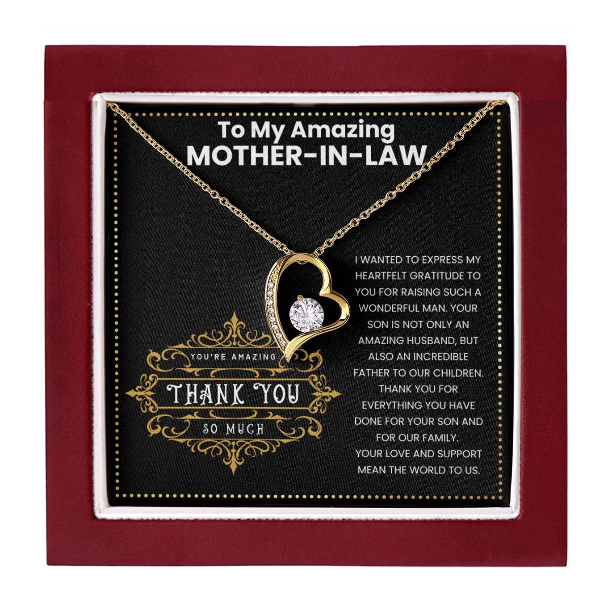 JGF Jewelry Gifts for Family Thank You Gifts For My Mother-In-Law