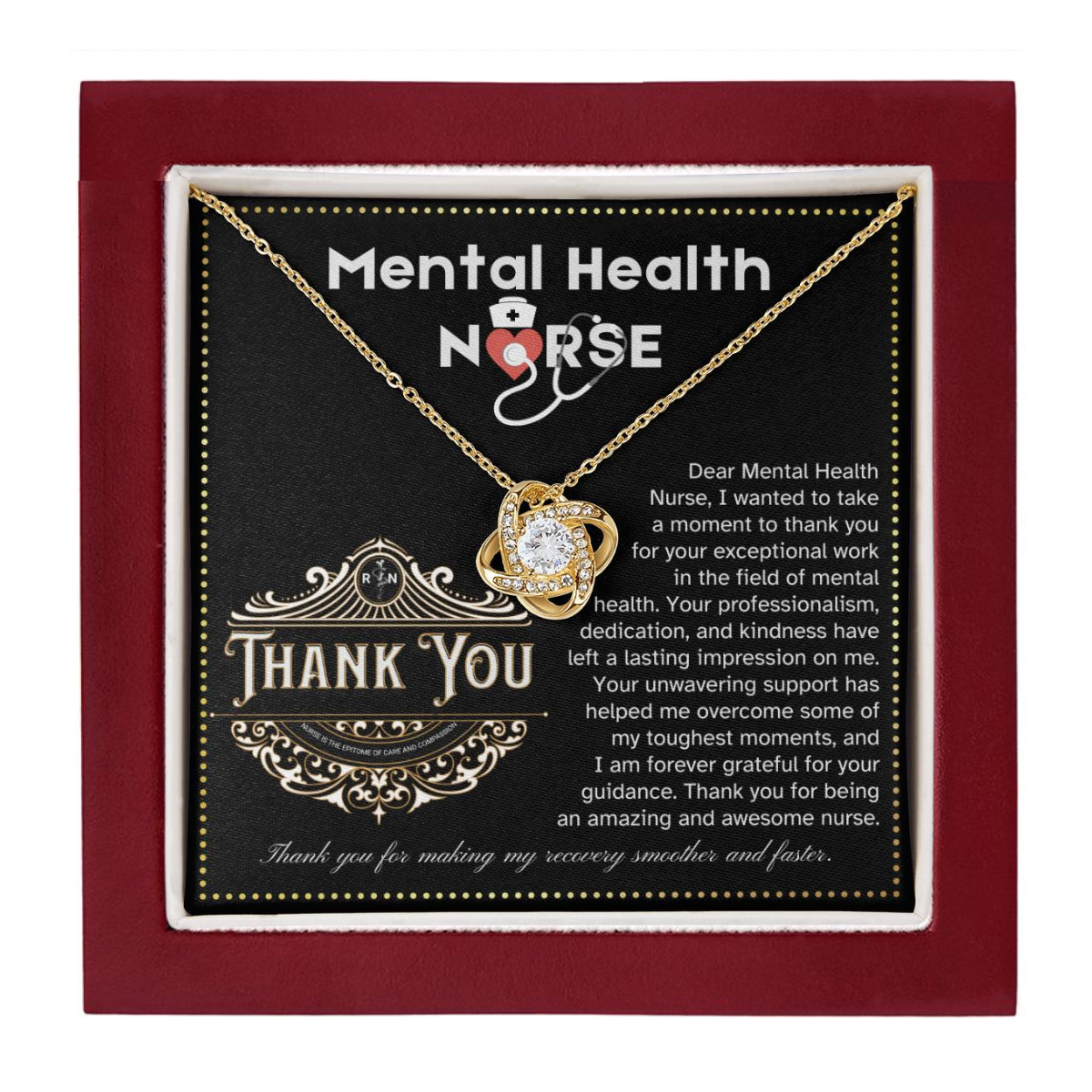 JGF Jewelry Gifts for Family | Mental Health Nurse Practitioner Thank You Gifts