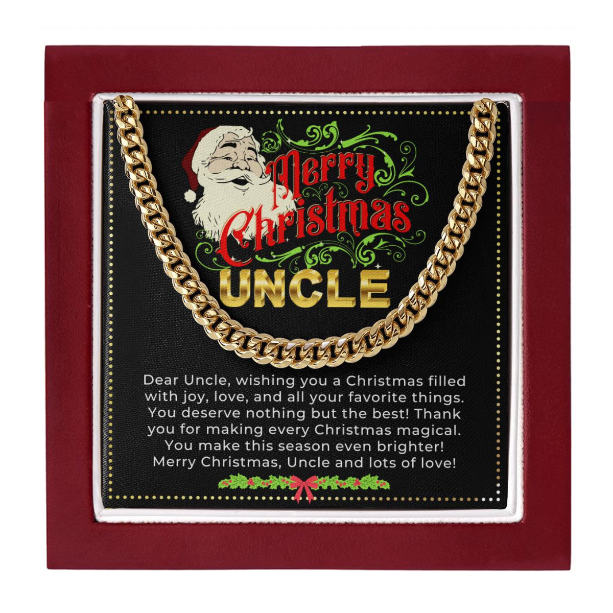 JGF Jewelry Gifts for Family | Christmas Gift for Uncle from Niece and Nephew